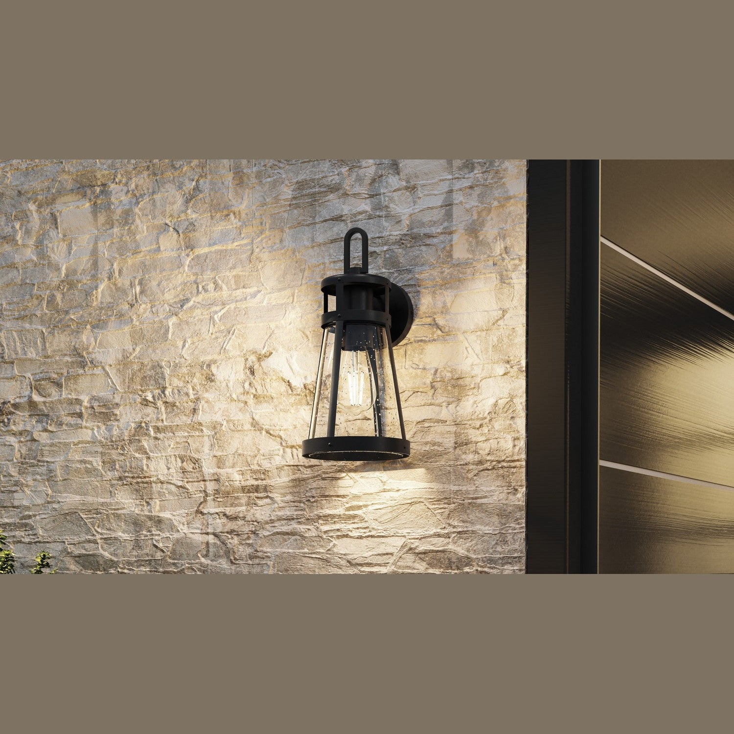 Quoizel - BAB8409MBK - One Light Outdoor Wall Mount - Barber - Matte Black