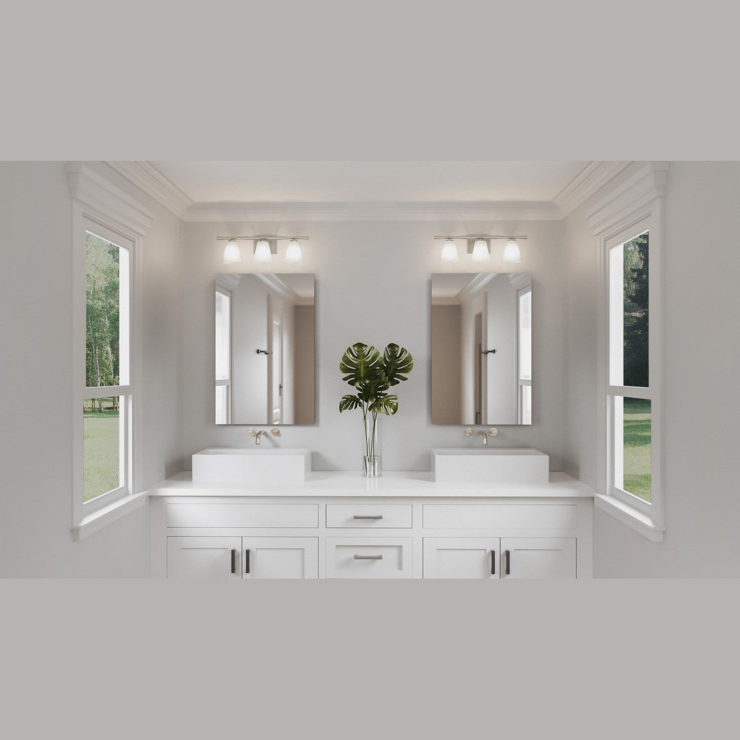 Quoizel - BID8623BN - Three Light Bath - Brindley - Brushed Nickel