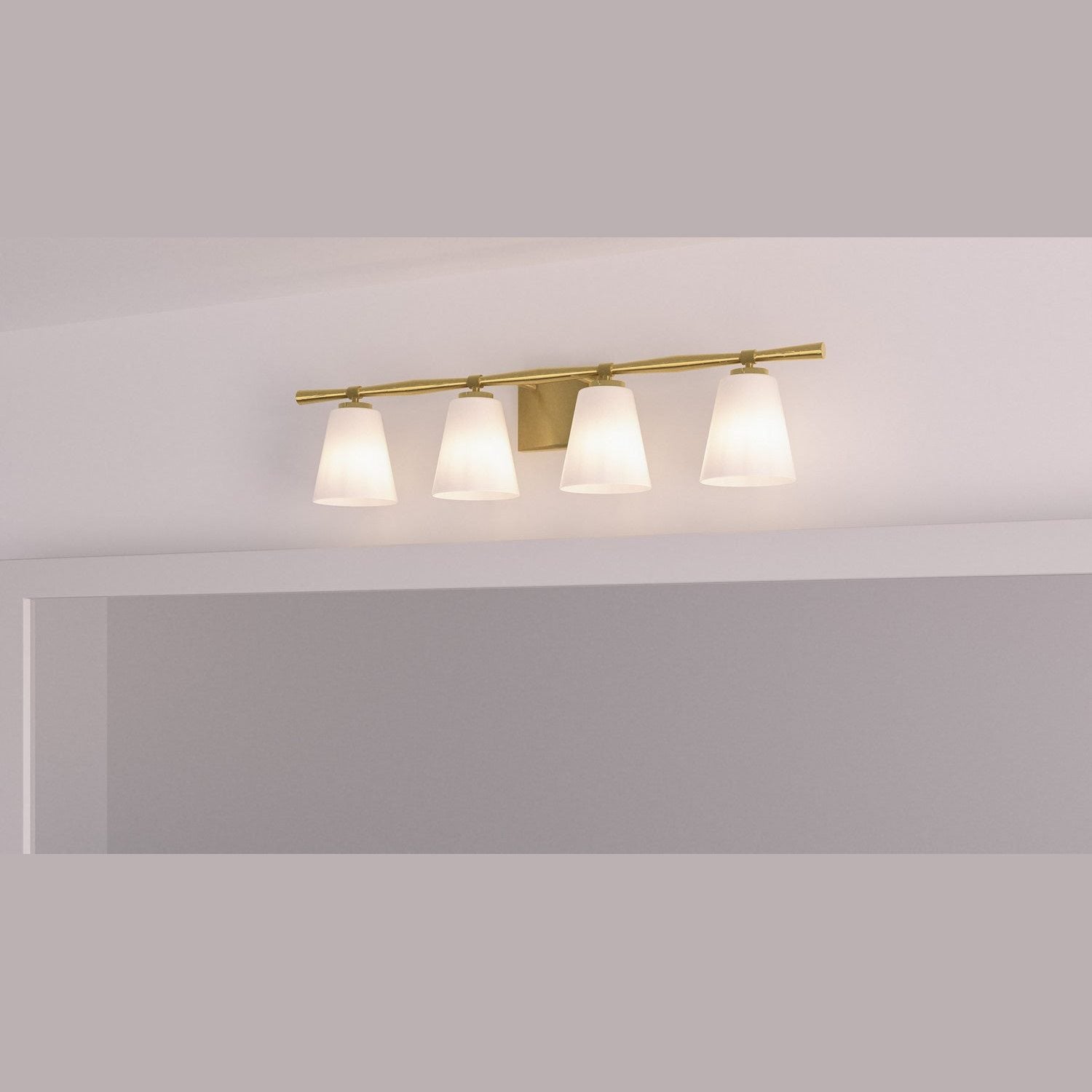 Quoizel - BID8631AB - Four Light Bath - Brindley - Aged Brass