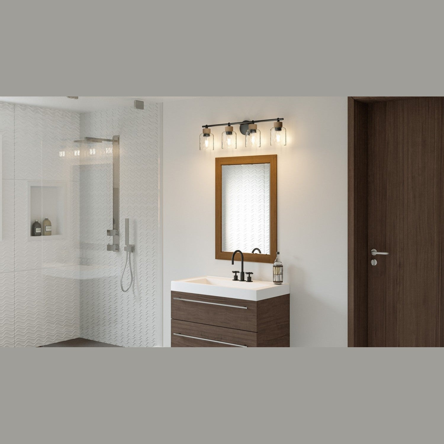 Quoizel - BTC8634MBK - Four Light Bath - Baltic - Matte Black