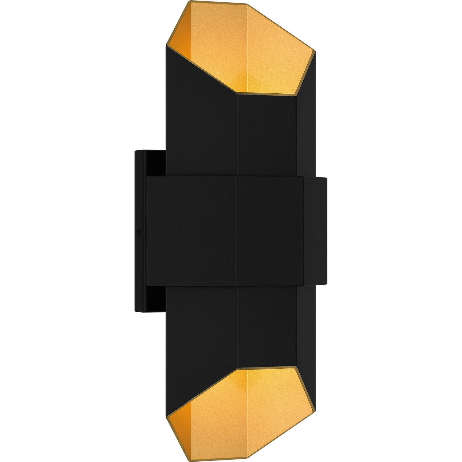 Quoizel - CHS8307MBKG - LED Outdoor Wall Mount - Chasm - Matte Black Gold