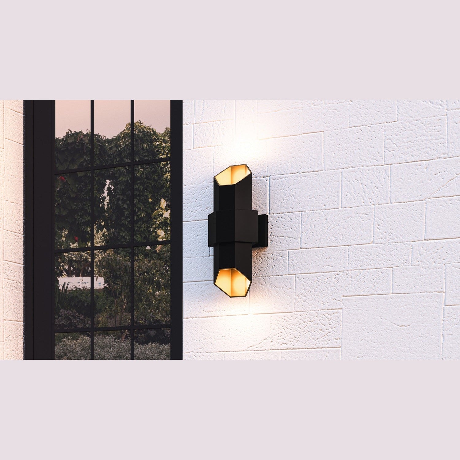 Quoizel - CHS8307MBKG - LED Outdoor Wall Mount - Chasm - Matte Black Gold