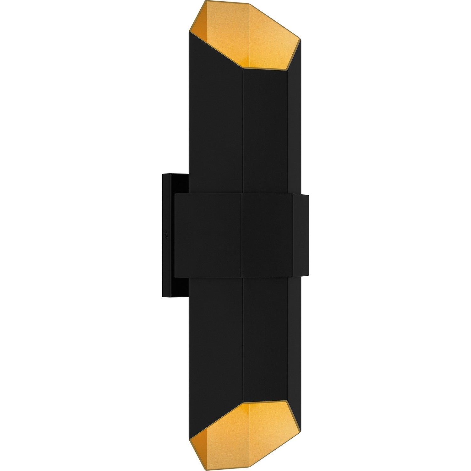 Quoizel - CHS8407MBKG - LED Outdoor Wall Mount - Chasm - Matte Black Gold