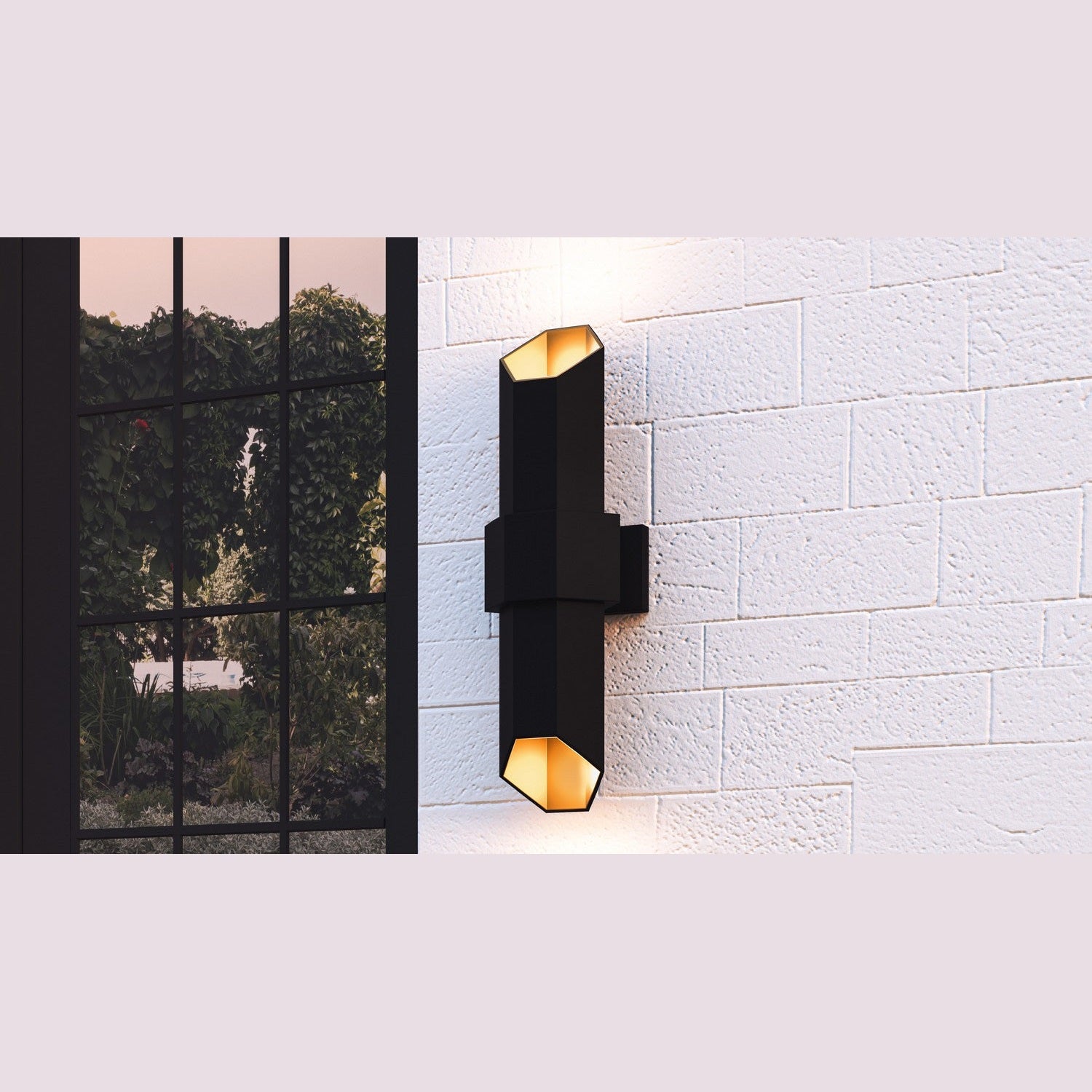 Quoizel - CHS8407MBKG - LED Outdoor Wall Mount - Chasm - Matte Black Gold