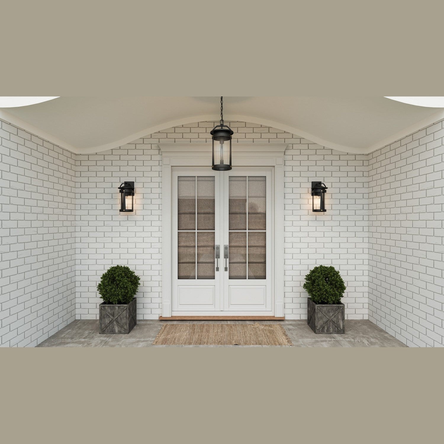 Quoizel - CLI8407EK - One Light Outdoor Wall Mount - Clifton - Earth Black