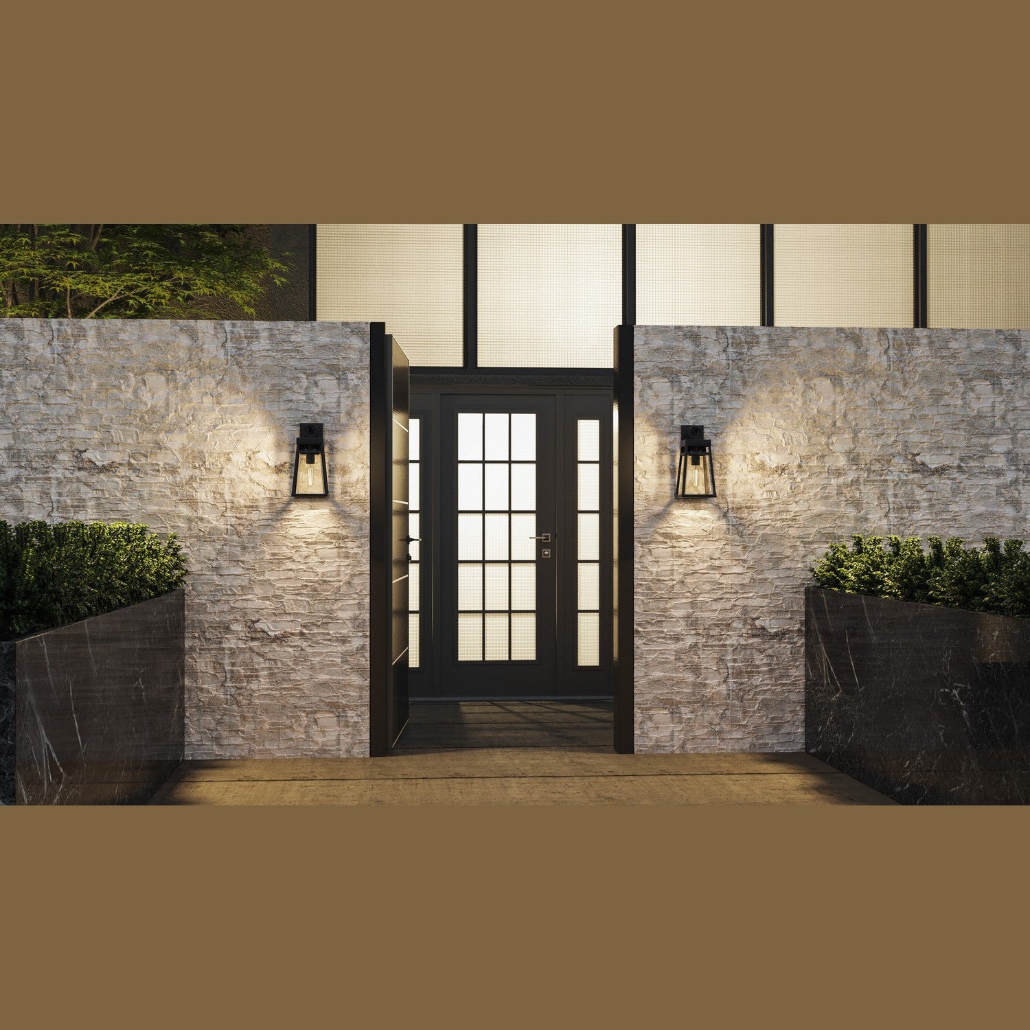 Quoizel - GFY8406MBK - One Light Outdoor Wall Mount - Godfrey - Matte Black
