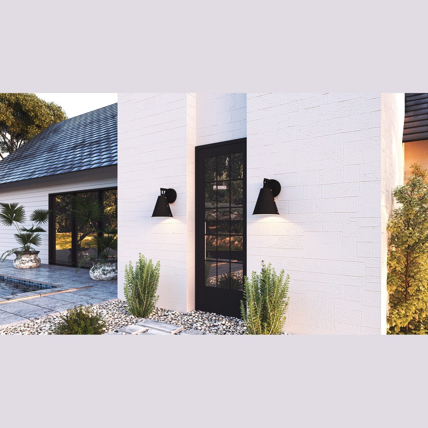 Quoizel - HYD8408MBK - One Light Outdoor Wall Mount - Hyde - Matte Black