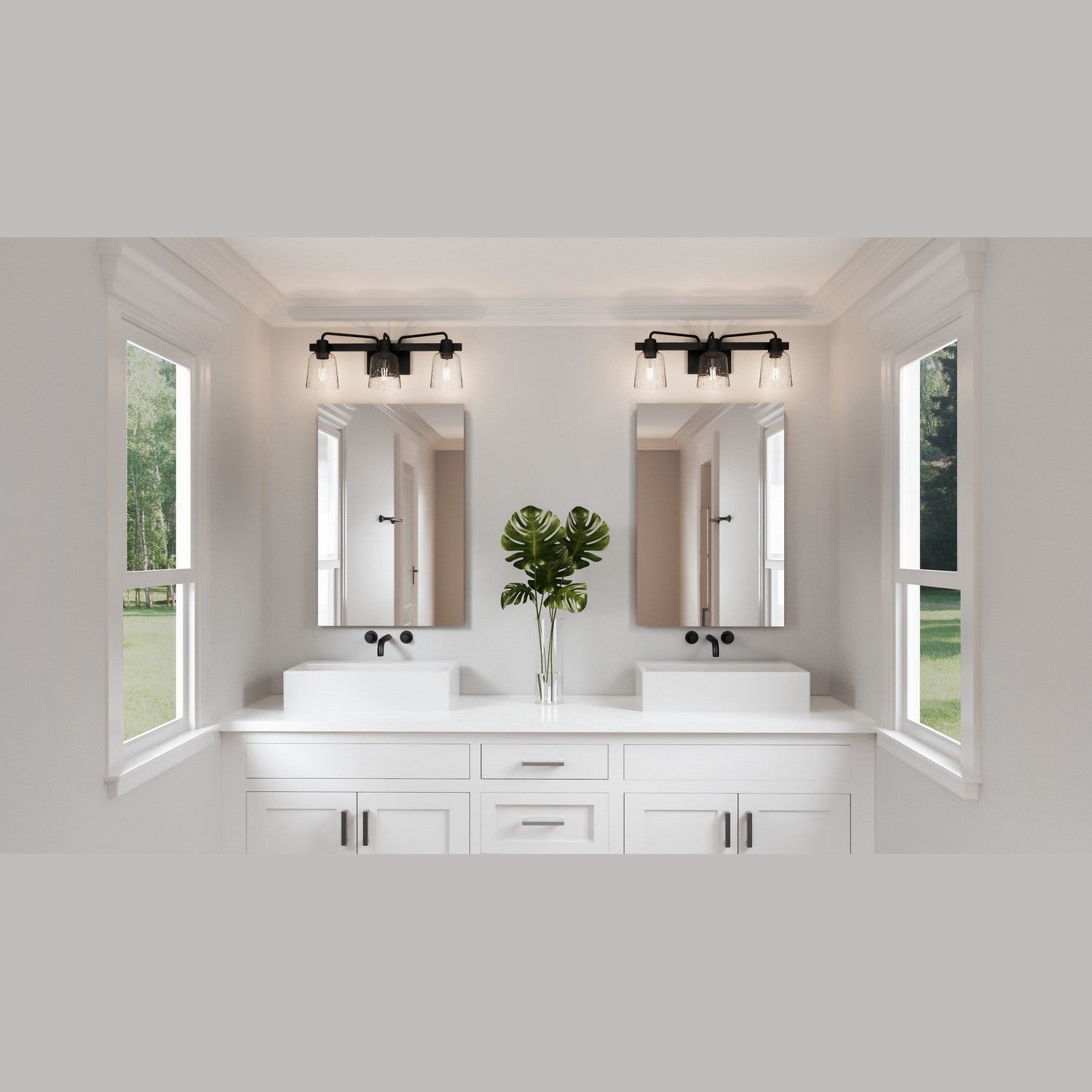 Quoizel - LYD8624MBK - Three Light Bath - Lydia - Matte Black