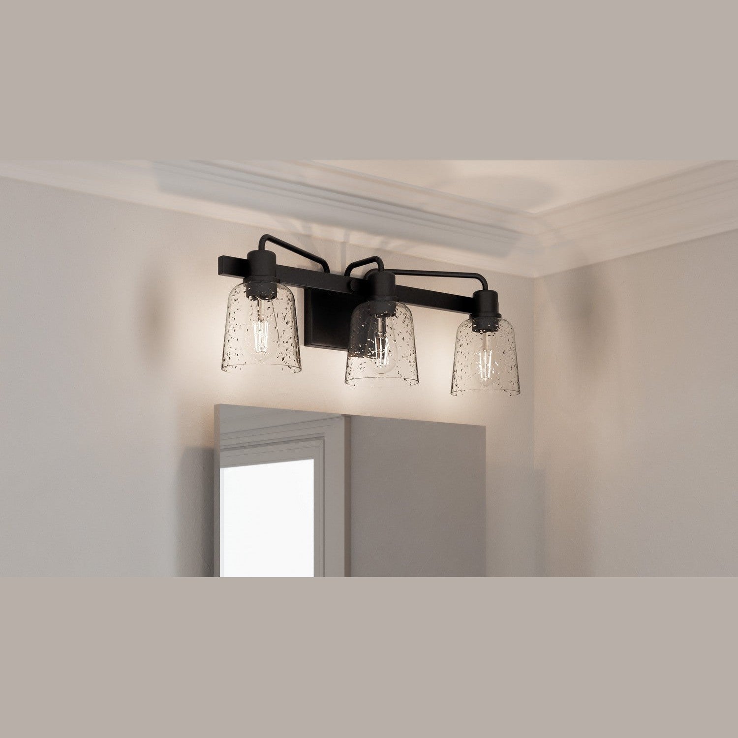 Quoizel - LYD8624MBK - Three Light Bath - Lydia - Matte Black