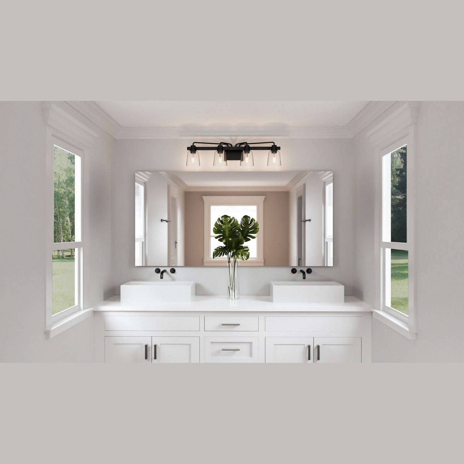 Quoizel - LYD8634MBK - Four Light Bath - Lydia - Matte Black