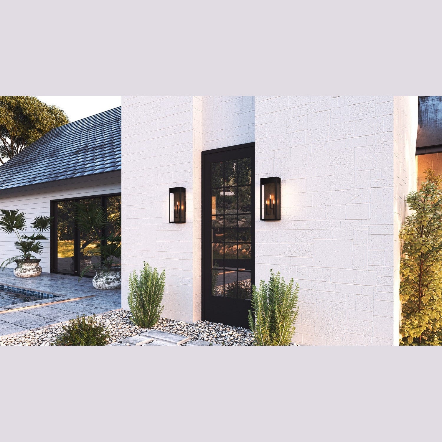 Quoizel - MAE8410MBK - Three Light Outdoor Wall Mount - Maren - Matte Black