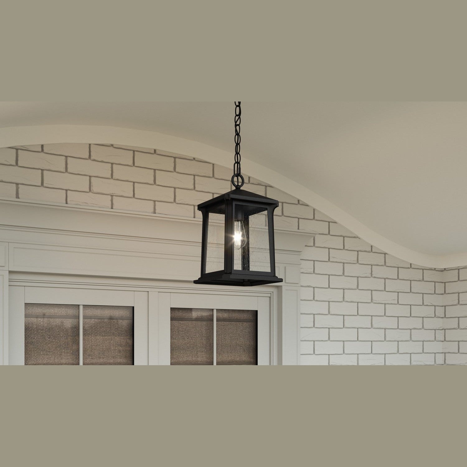 Quoizel - SAT1909MBK - One Light Outdoor Hanging Lantern - Satterfield - Matte Black