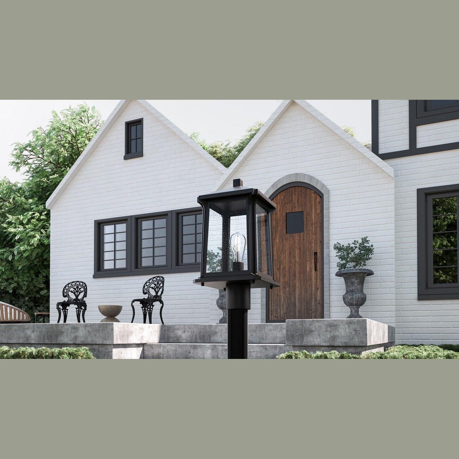 Quoizel - SAT9009MBK - One Light Outdoor Post Mount - Satterfield - Matte Black