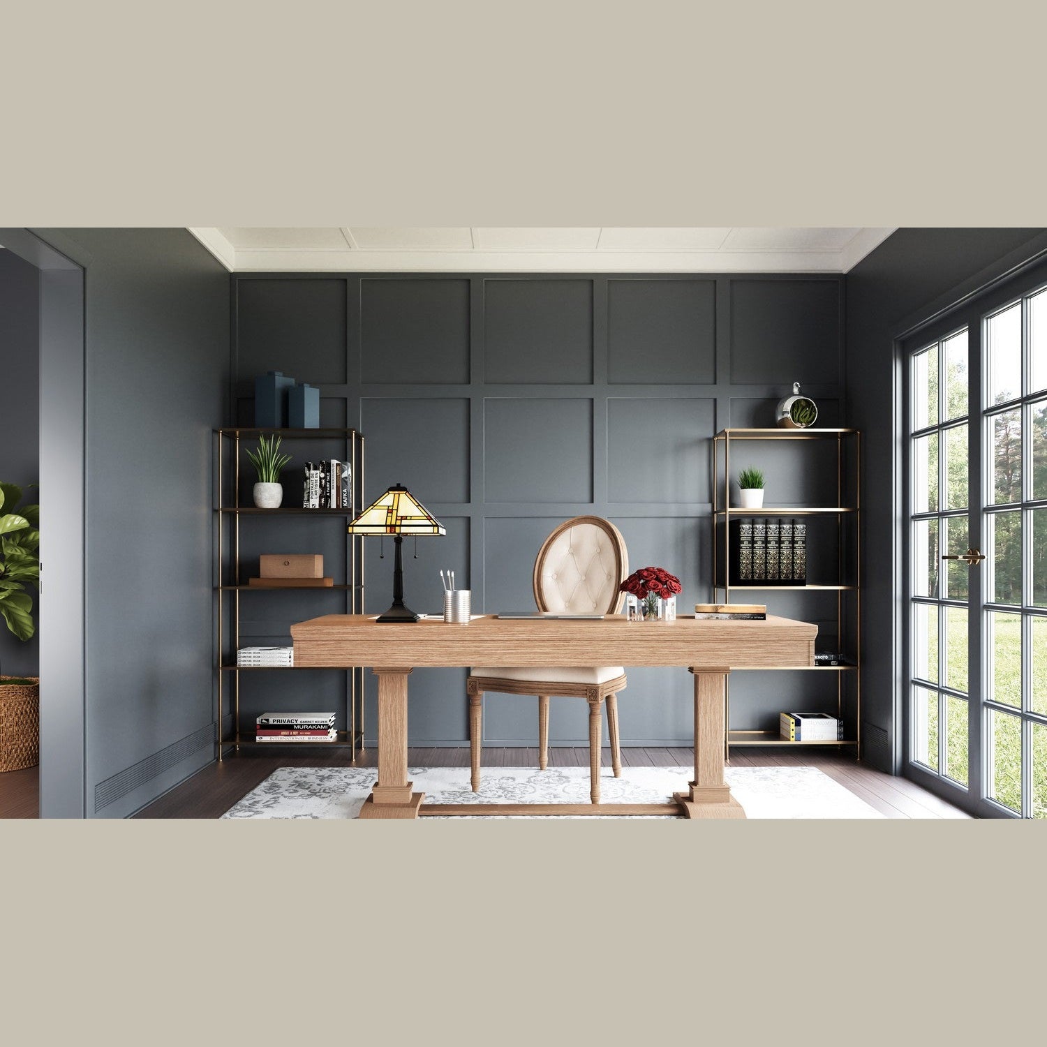 Quoizel - TF16136MBK - Two Light Table Lamp - Tiffany - Matte Black