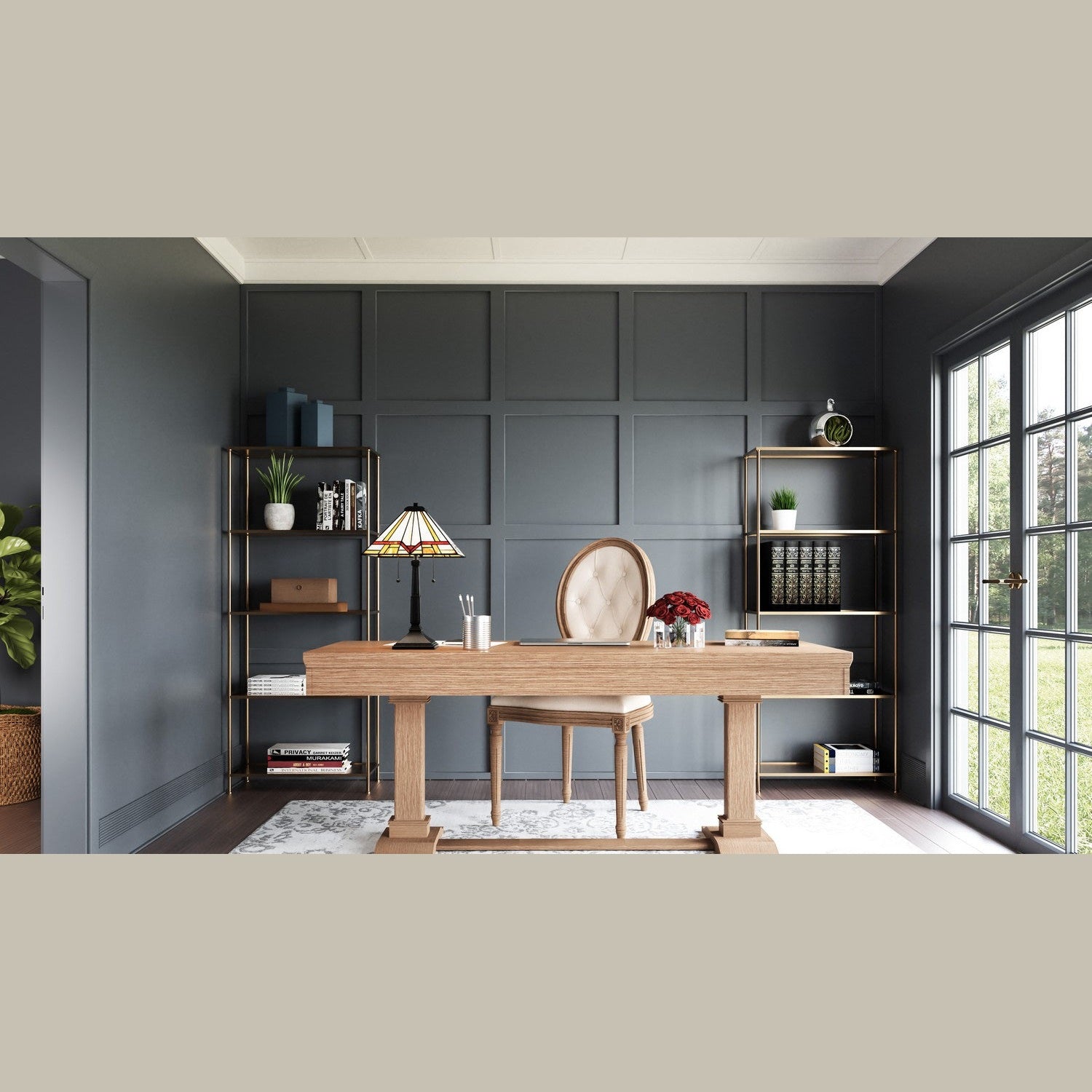 Quoizel - TF16140MBK - Two Light Table Lamp - Tiffany - Matte Black
