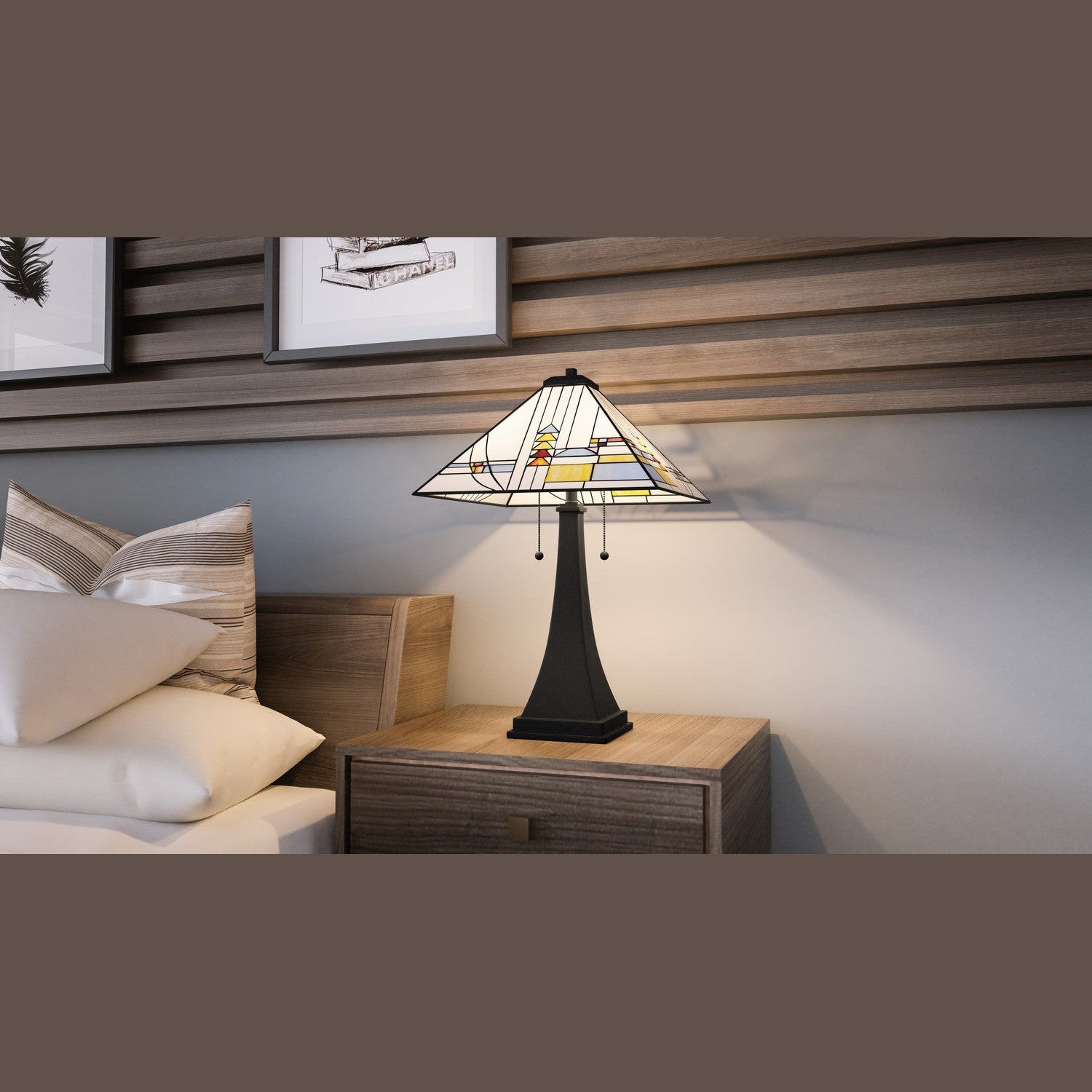 Quoizel - TF16146MBK - Two Light Table Lamp - Tiffany - Matte Black