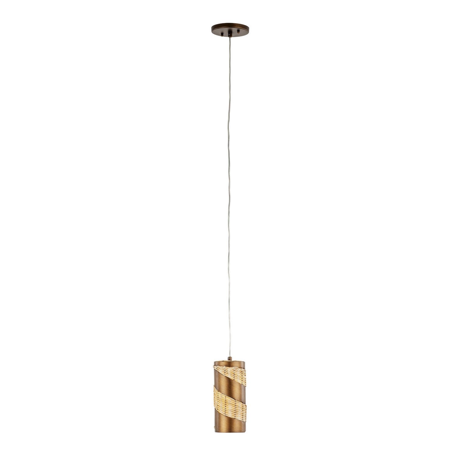 Varaluz - 240M01BTR - One Light Mini Pendant - Flow - Baguette/Natural Rattan