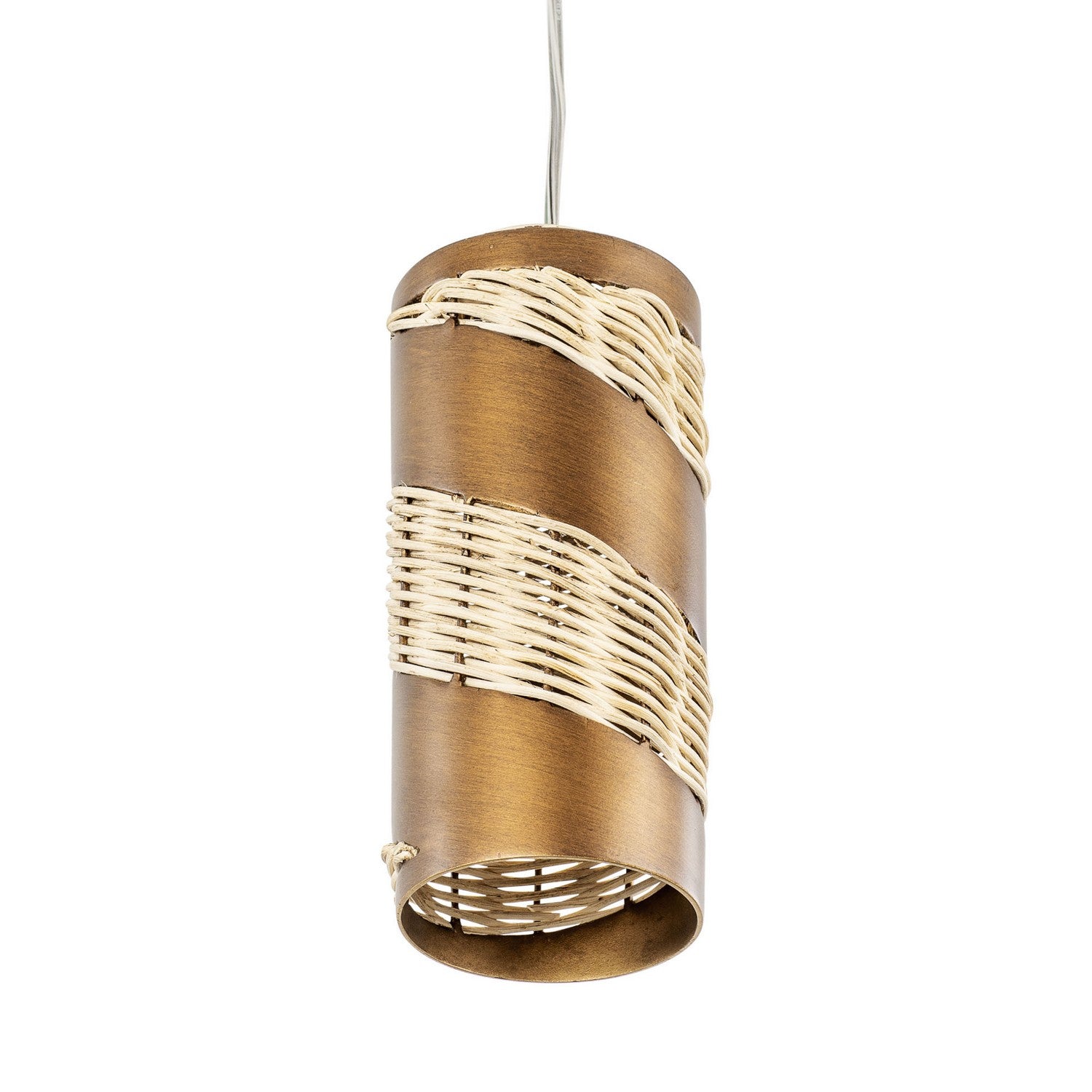 Varaluz - 240M01BTR - One Light Mini Pendant - Flow - Baguette/Natural Rattan