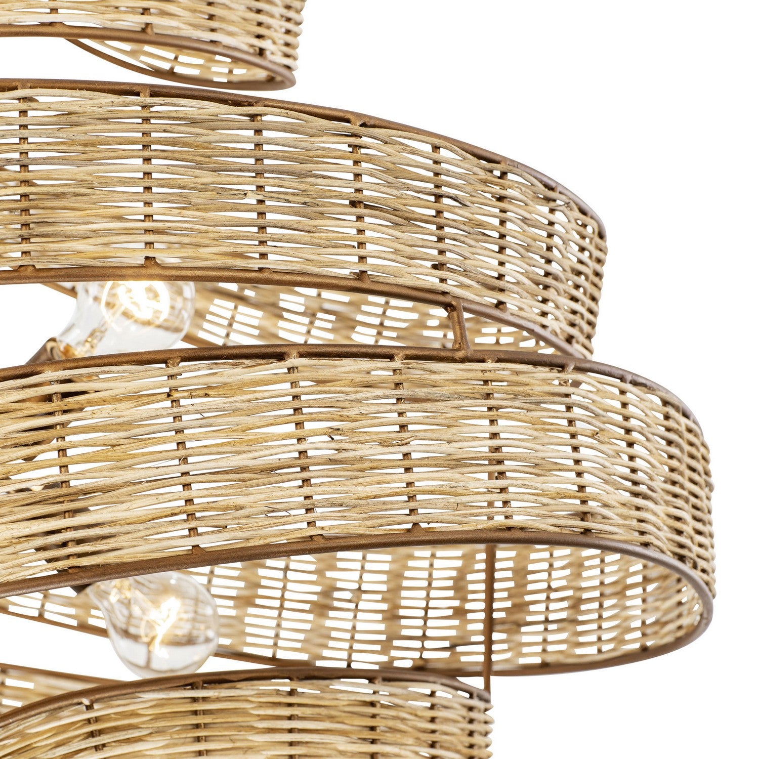 Varaluz - 240P06LBTR - Six Light Pendant - Flow - Baguette/Natural Rattan