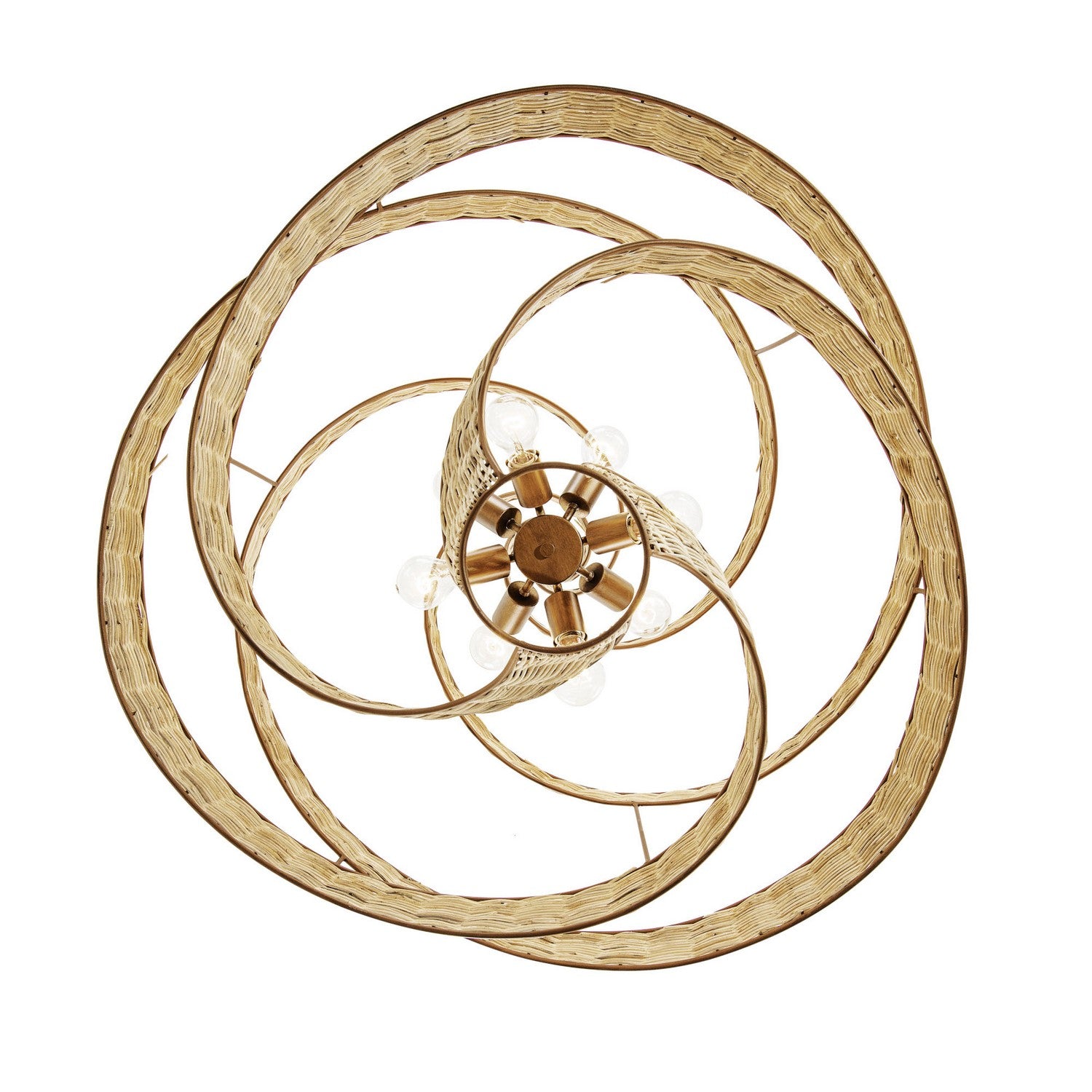 Varaluz - 240P08BTR - Eight Light Pendant - Flow - Baguette/Natural Rattan