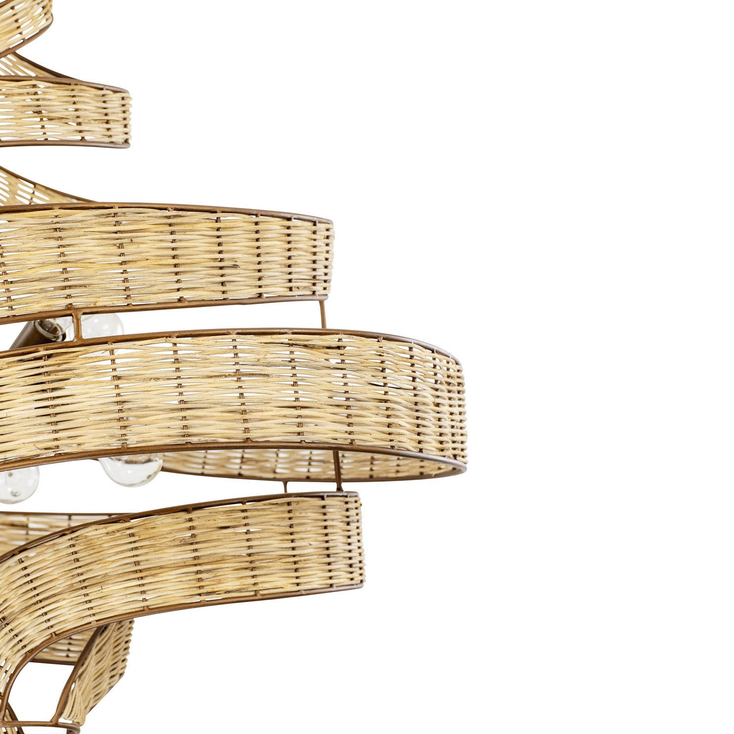 Varaluz - 240P08BTR - Eight Light Pendant - Flow - Baguette/Natural Rattan