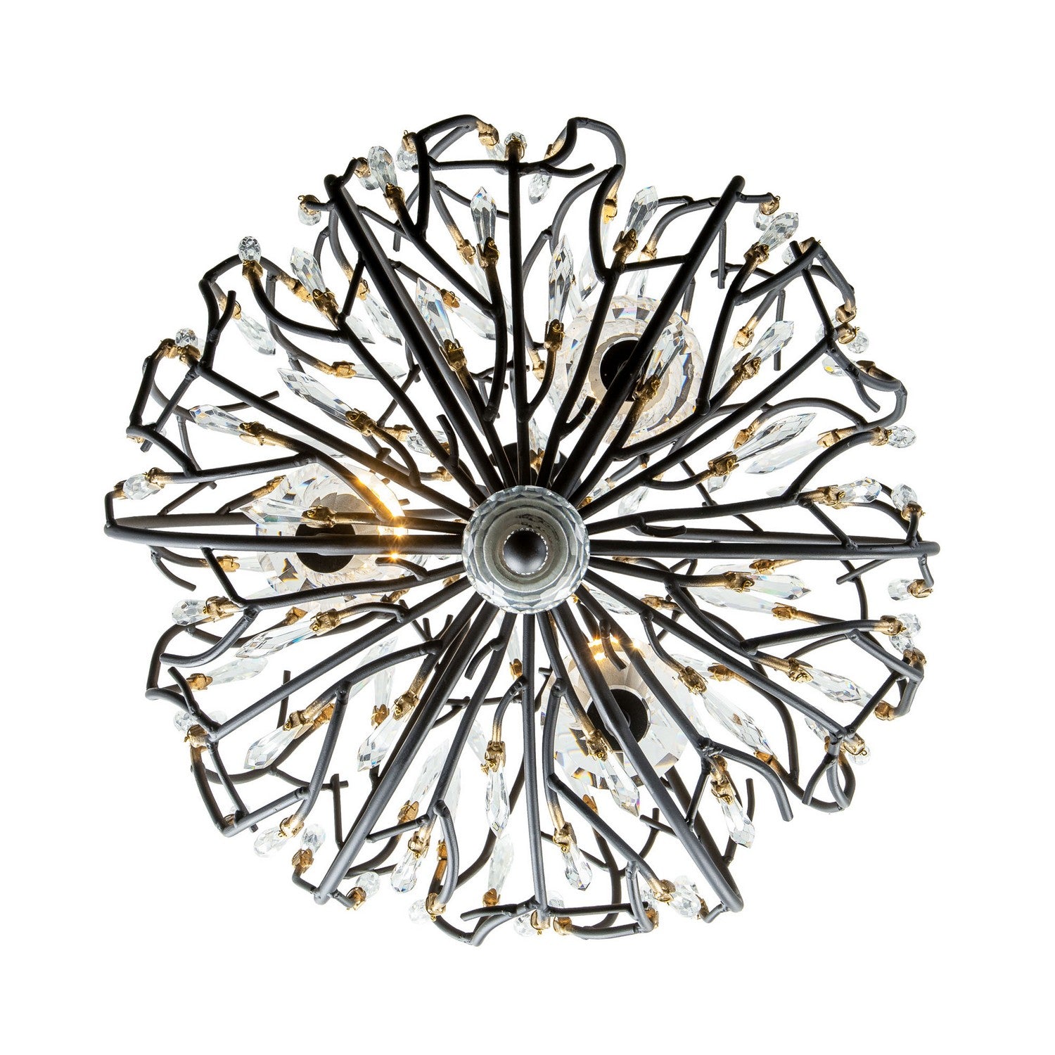 Varaluz - 271P03MBFG - Three Light Pendant - Bask - Matte Black/French Gold
