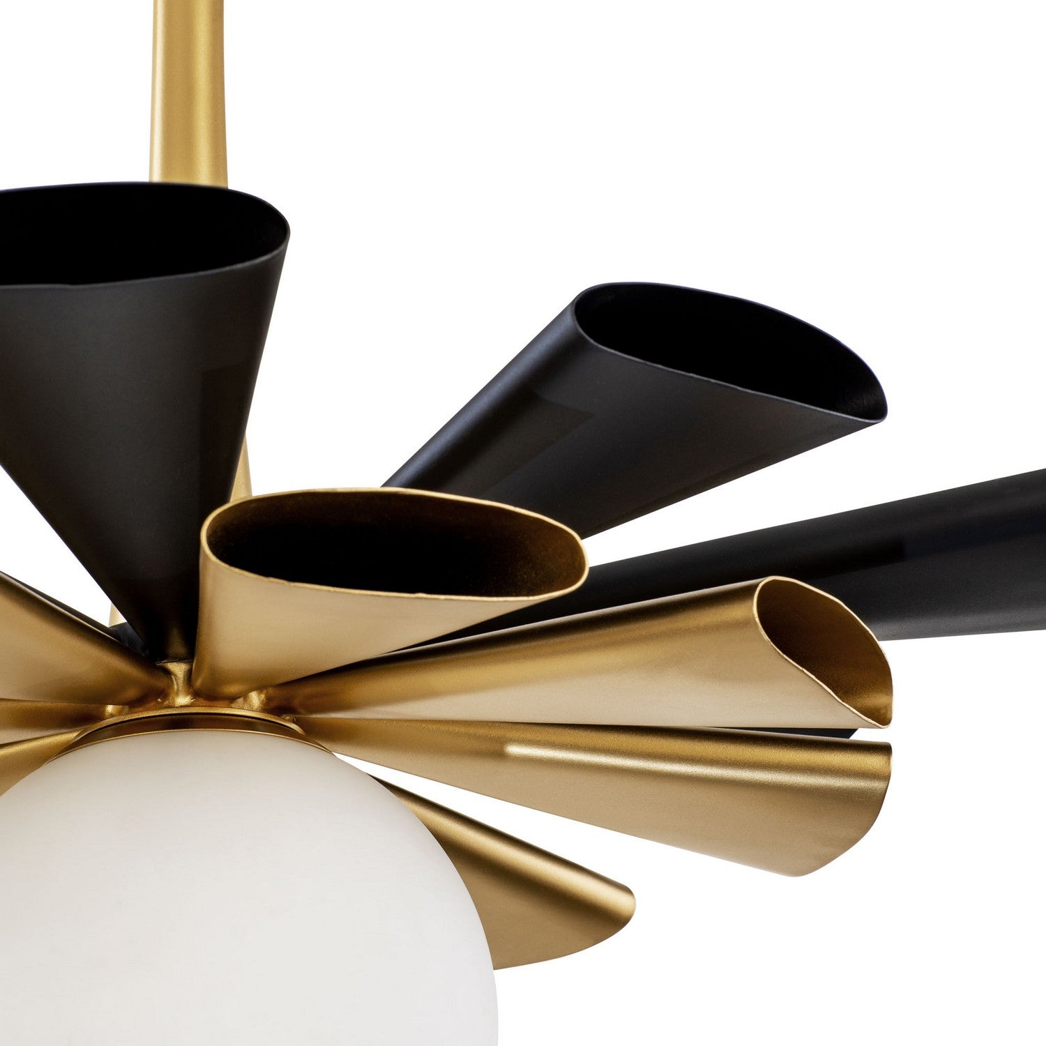 Varaluz - 372P01LMBFG - One Light Pendant - Daphne - Matte Black/French Gold
