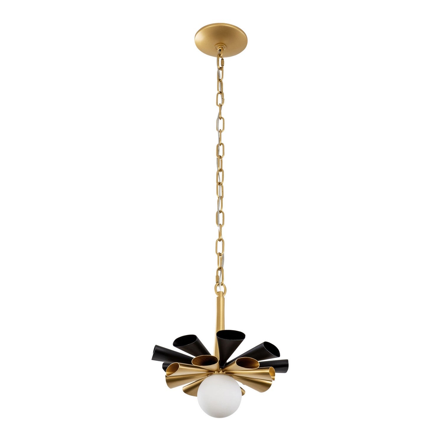 Varaluz - 372P01SMBFG - LED Pendant - Daphne - Matte Black/French Gold