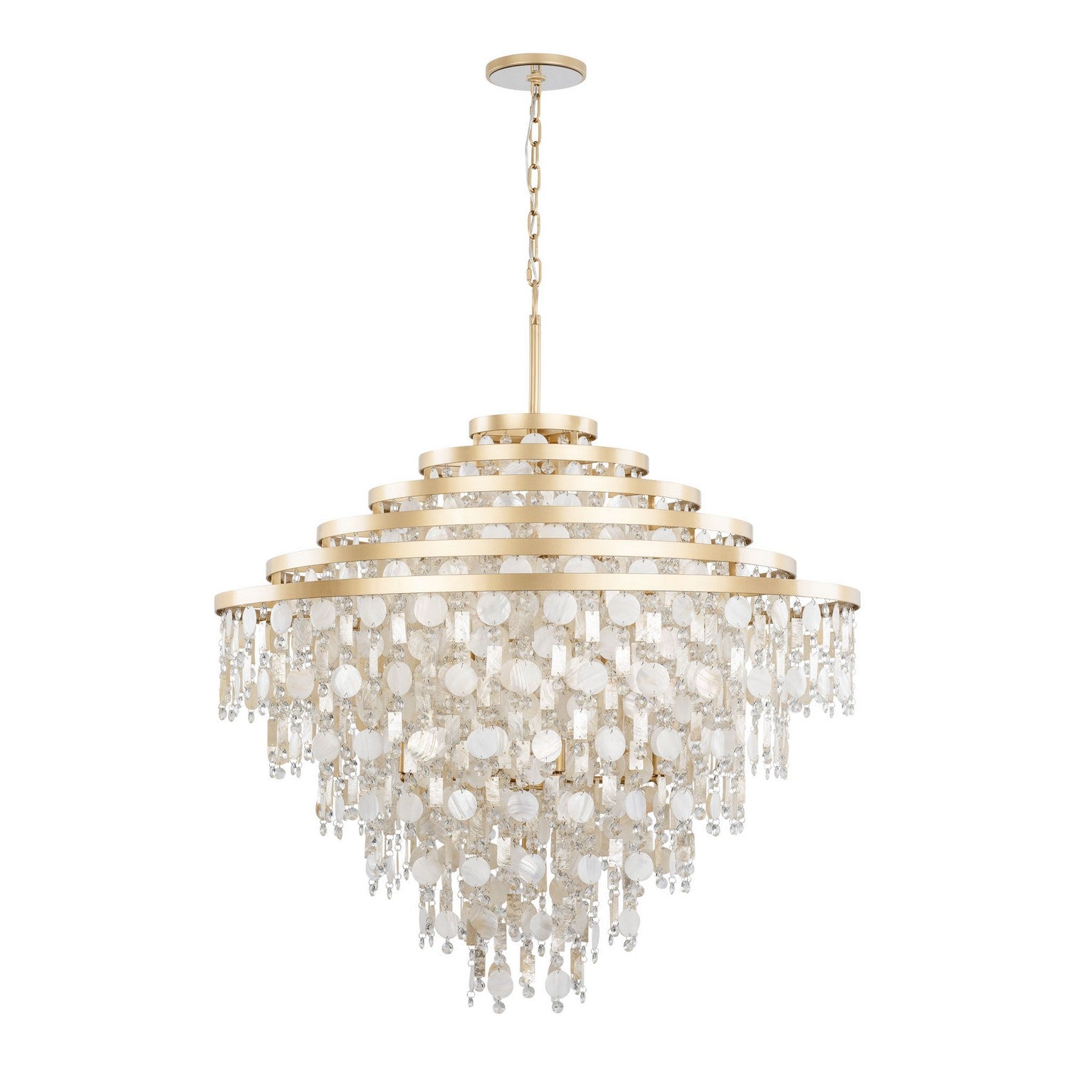 Varaluz - 377C16FG - 16 Light Chandelier - Kalani - French Gold