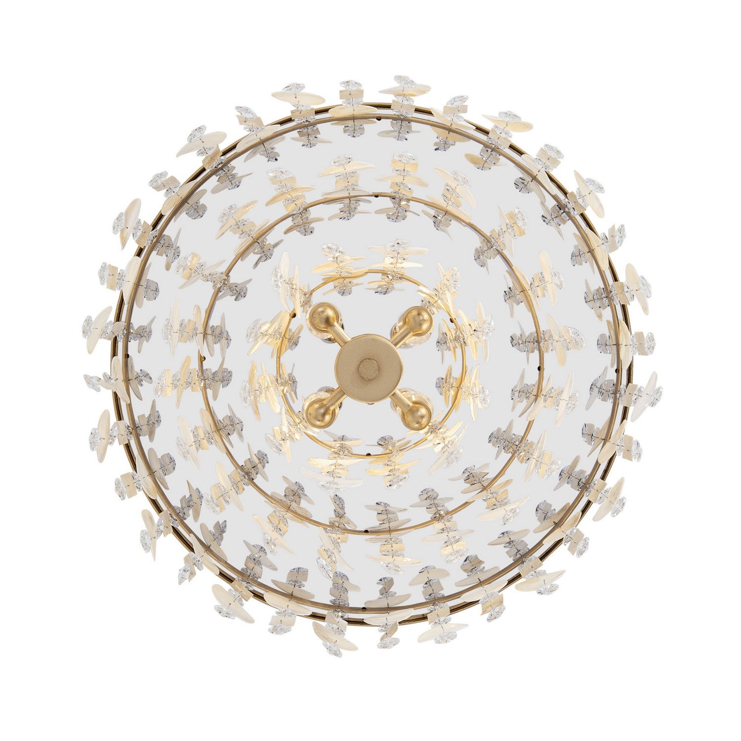 Varaluz - 377S04FG - Four Light Semi-Flush Mount - Kalani - French Gold
