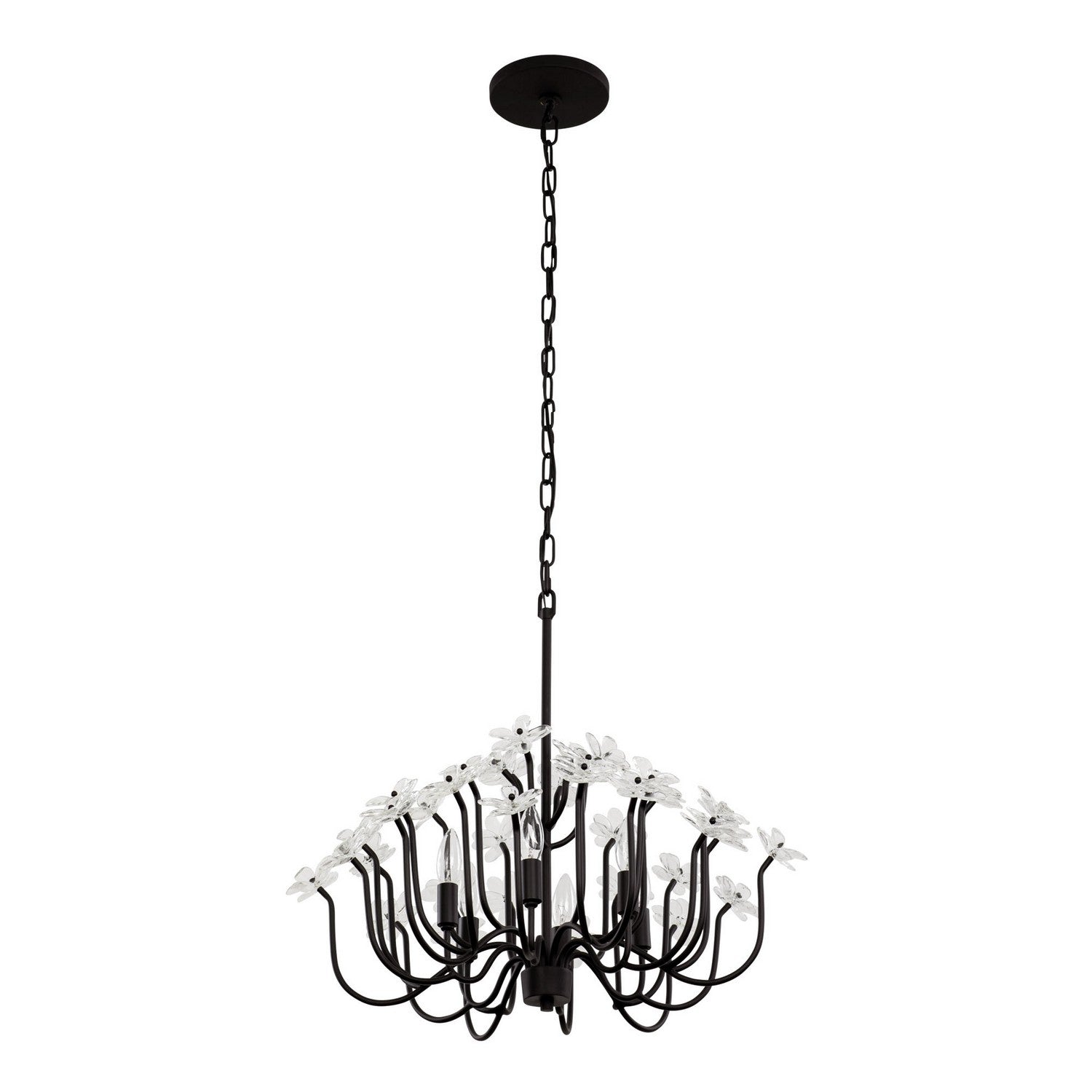 Varaluz - 378C06MB - Six Light Chandelier - Wildflower - Matte Black