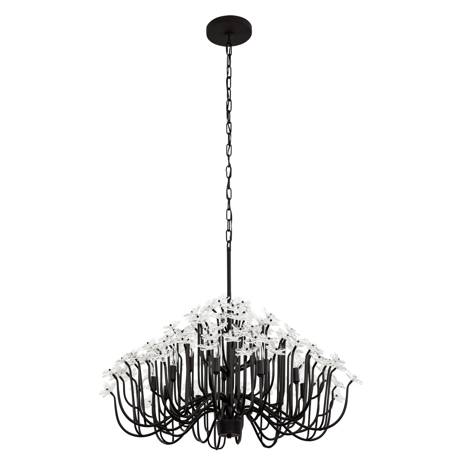 Varaluz - 378C15MB - 15 Light Chandelier - Wildflower - Matte Black