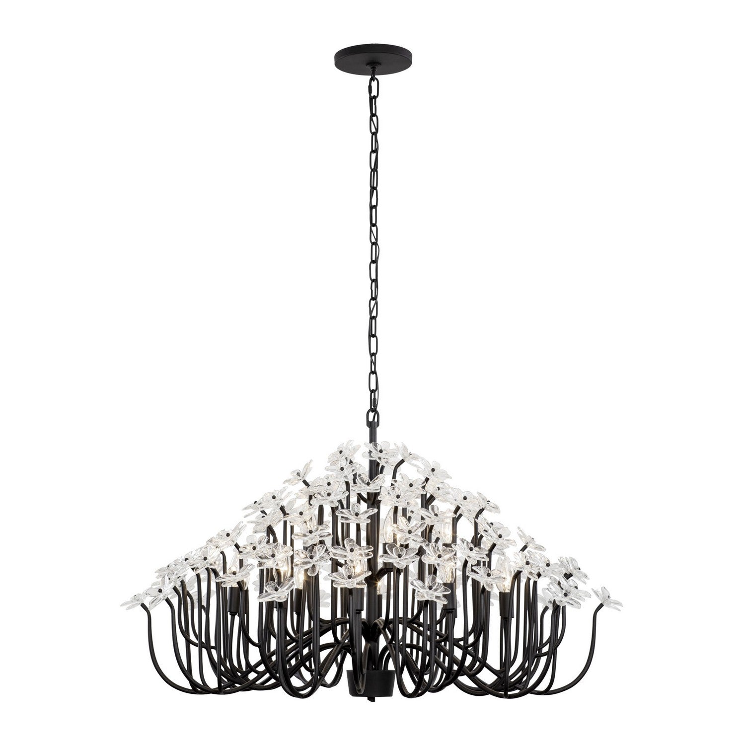 Varaluz - 378C15MB - 15 Light Chandelier - Wildflower - Matte Black