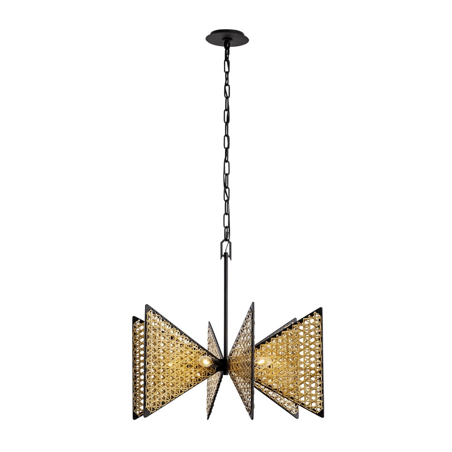 Varaluz - 379C06MBS - Six Light Chandelier - Machina - Matte Black/Sulihiya