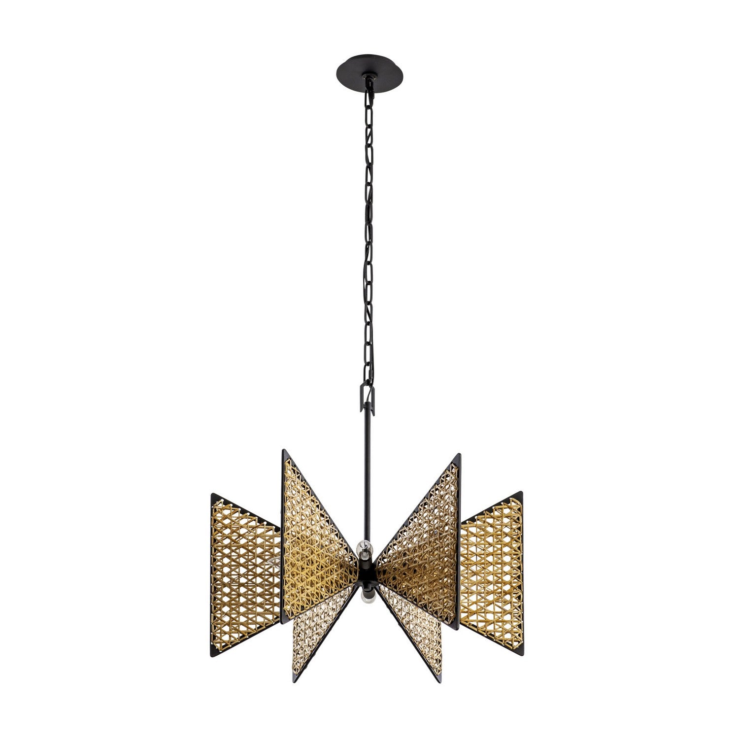 Varaluz - 379C06MBS - Six Light Chandelier - Machina - Matte Black/Sulihiya