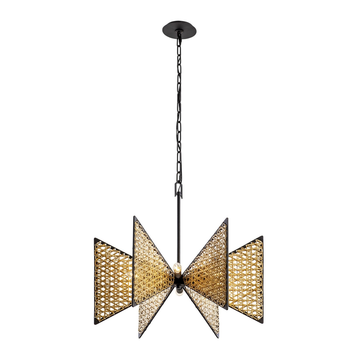 Varaluz - 379C06MBS - Six Light Chandelier - Machina - Matte Black/Sulihiya