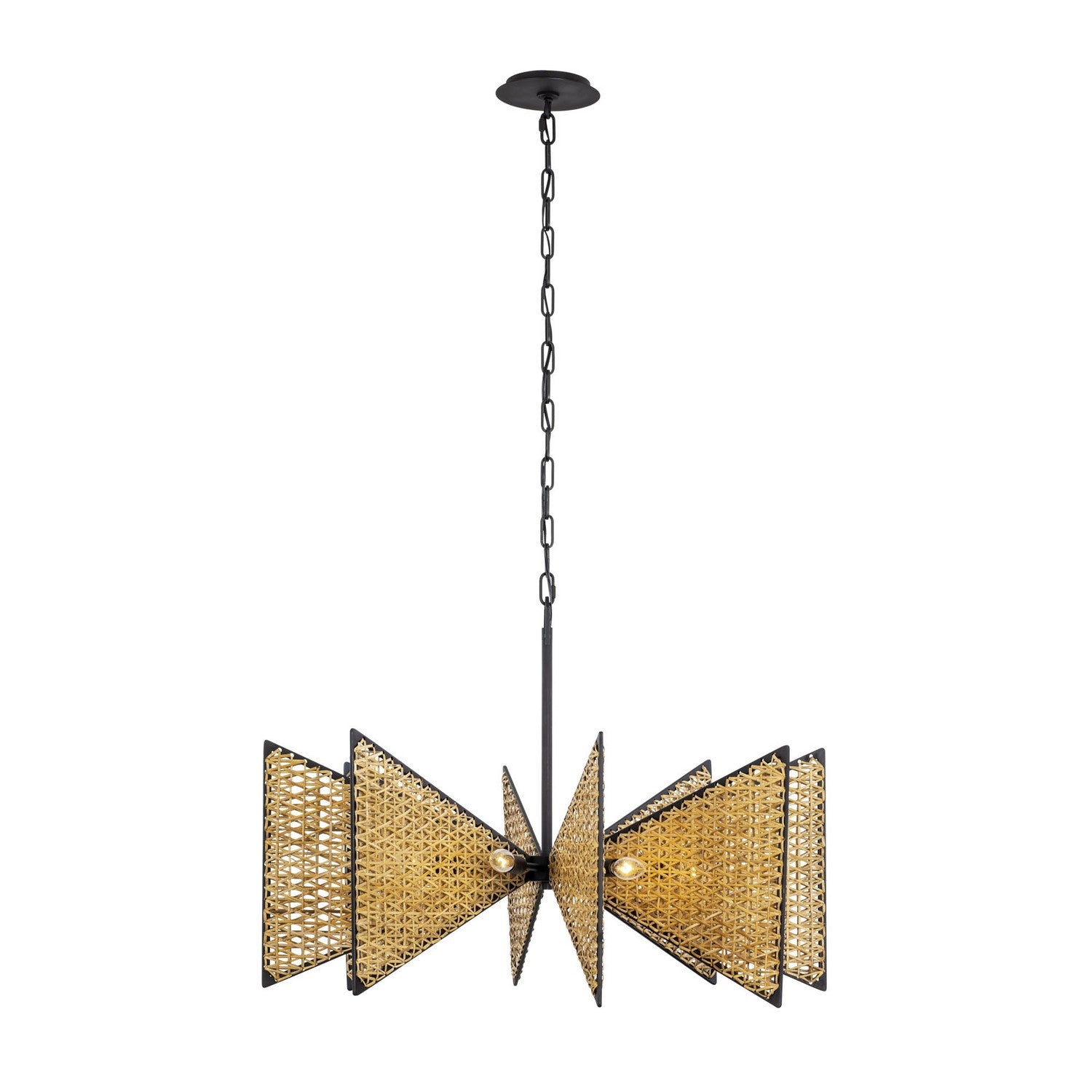 Varaluz - 379C08MBS - Eight Light Chandelier - Machina - Matte Black/Sulihiya