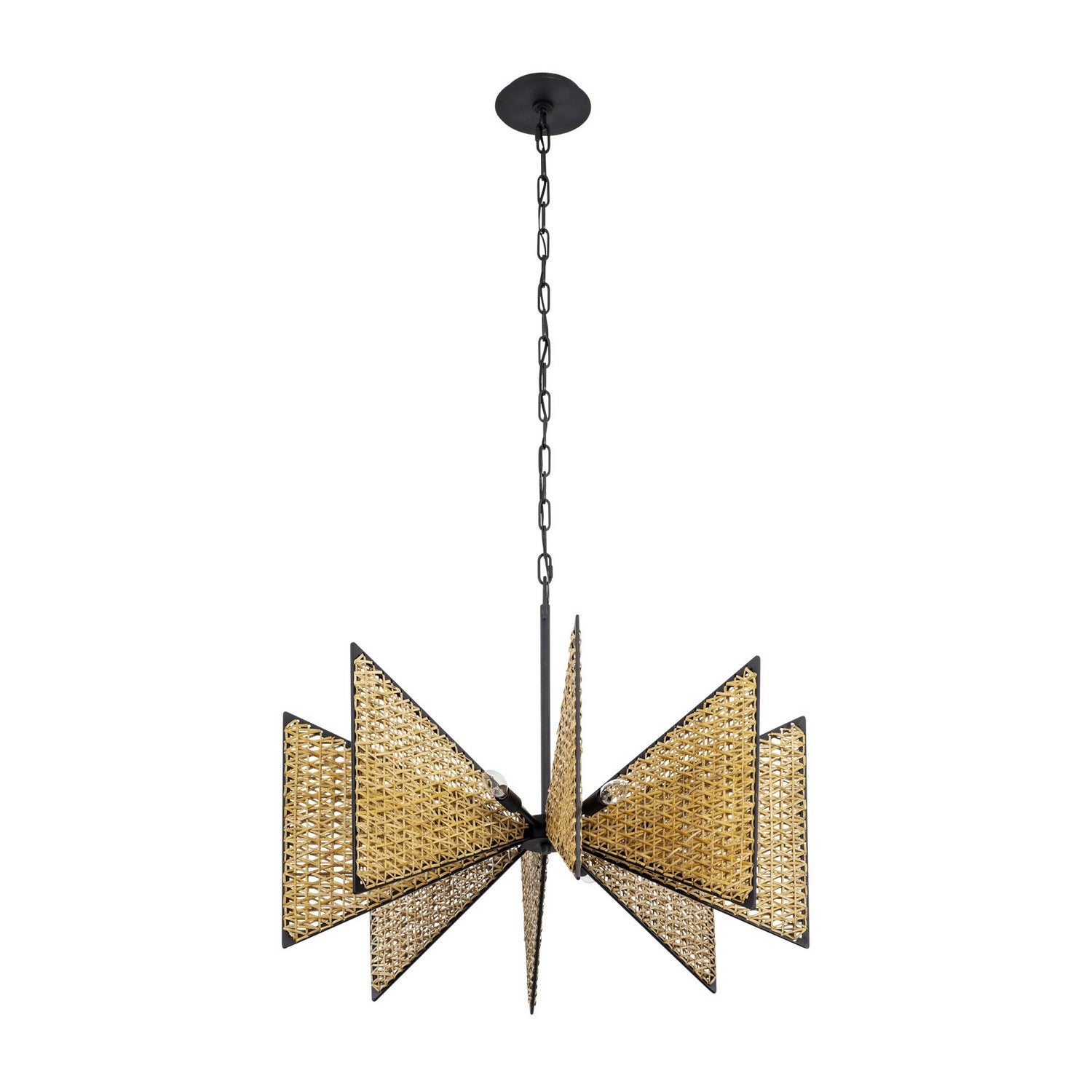 Varaluz - 379C08MBS - Eight Light Chandelier - Machina - Matte Black/Sulihiya