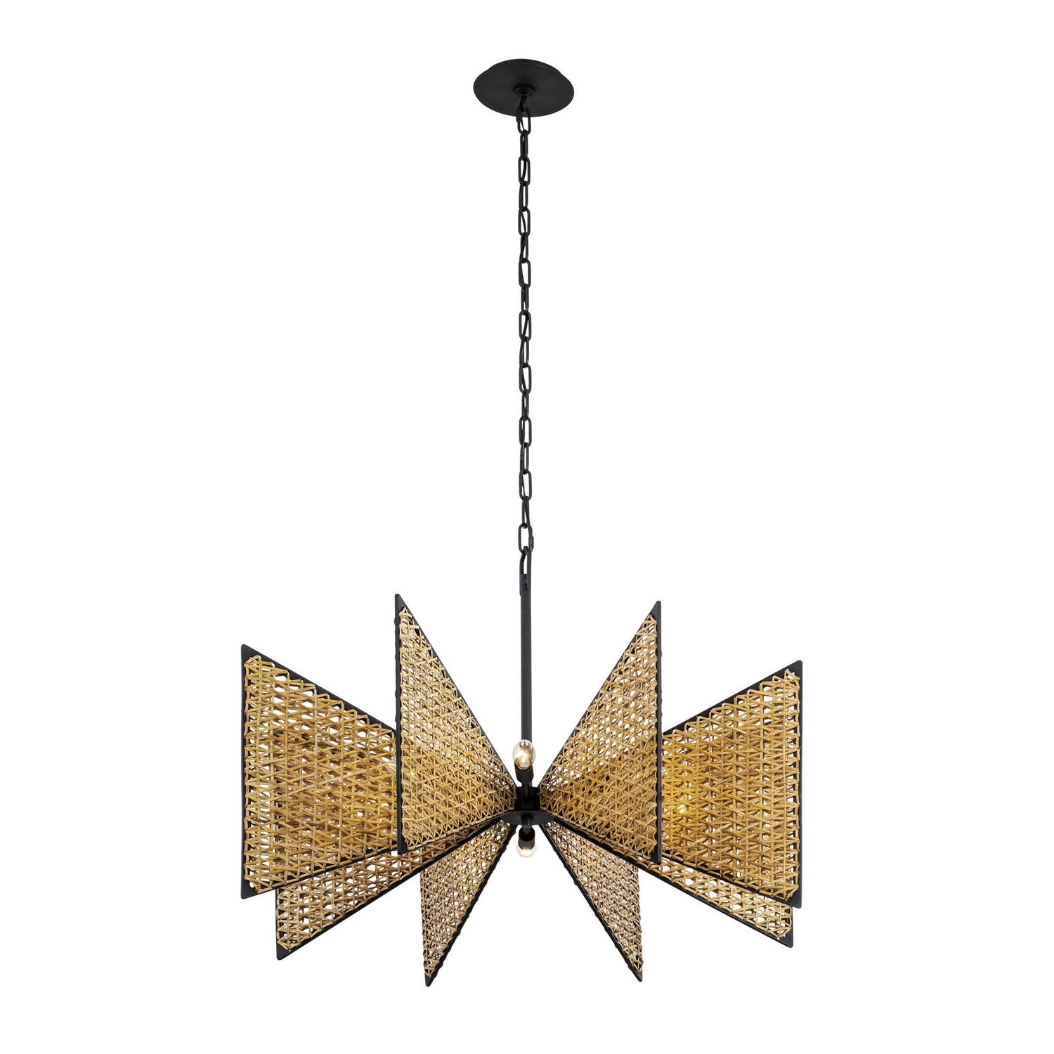 Varaluz - 379C08MBS - Eight Light Chandelier - Machina - Matte Black/Sulihiya