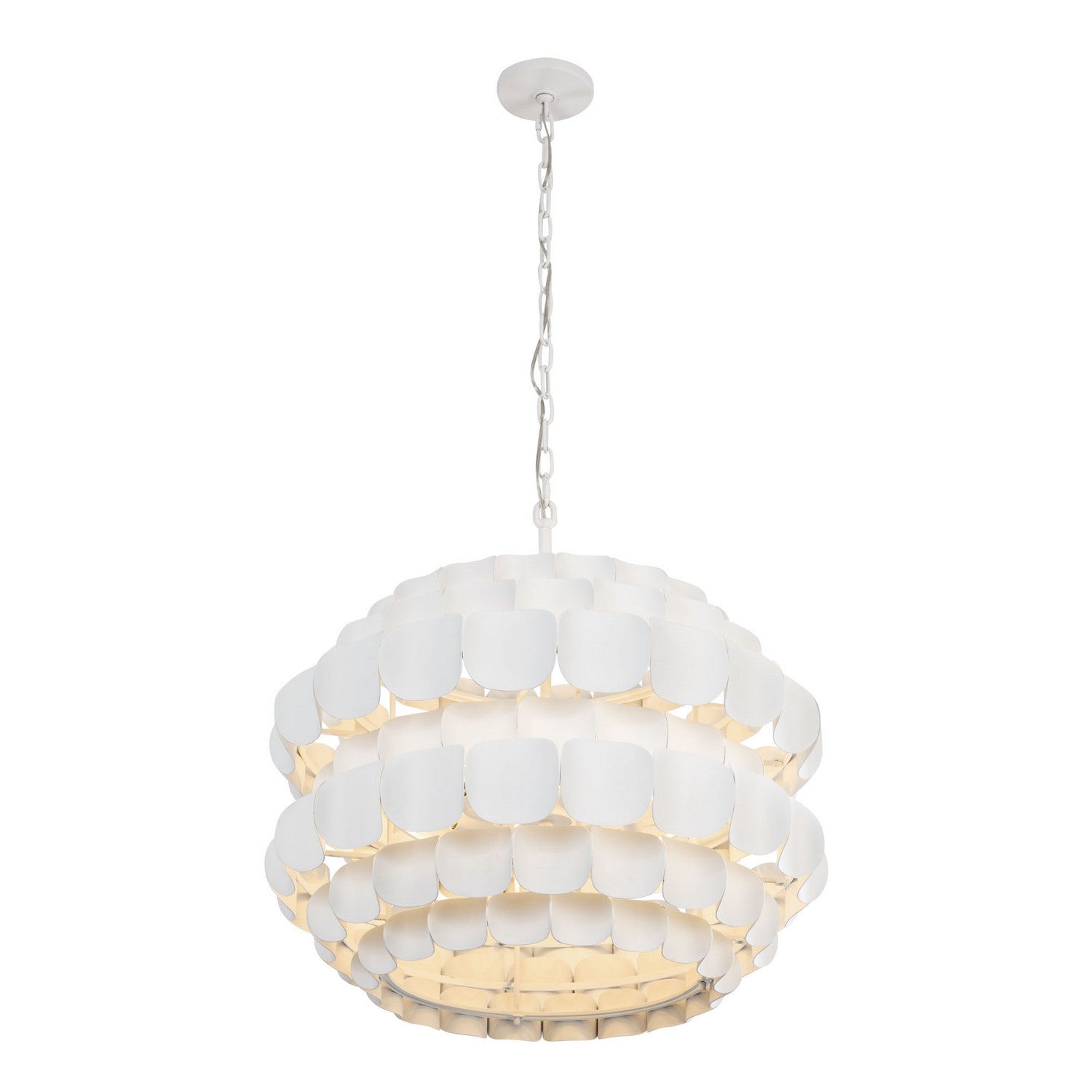 Varaluz - 382P06MW - Six Light Pendant - Swoon - Matte White