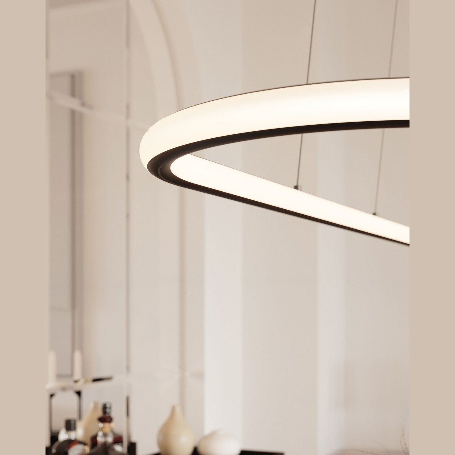 Sonneman - 2243.25 - LED Pendant - Luna - Satin Black