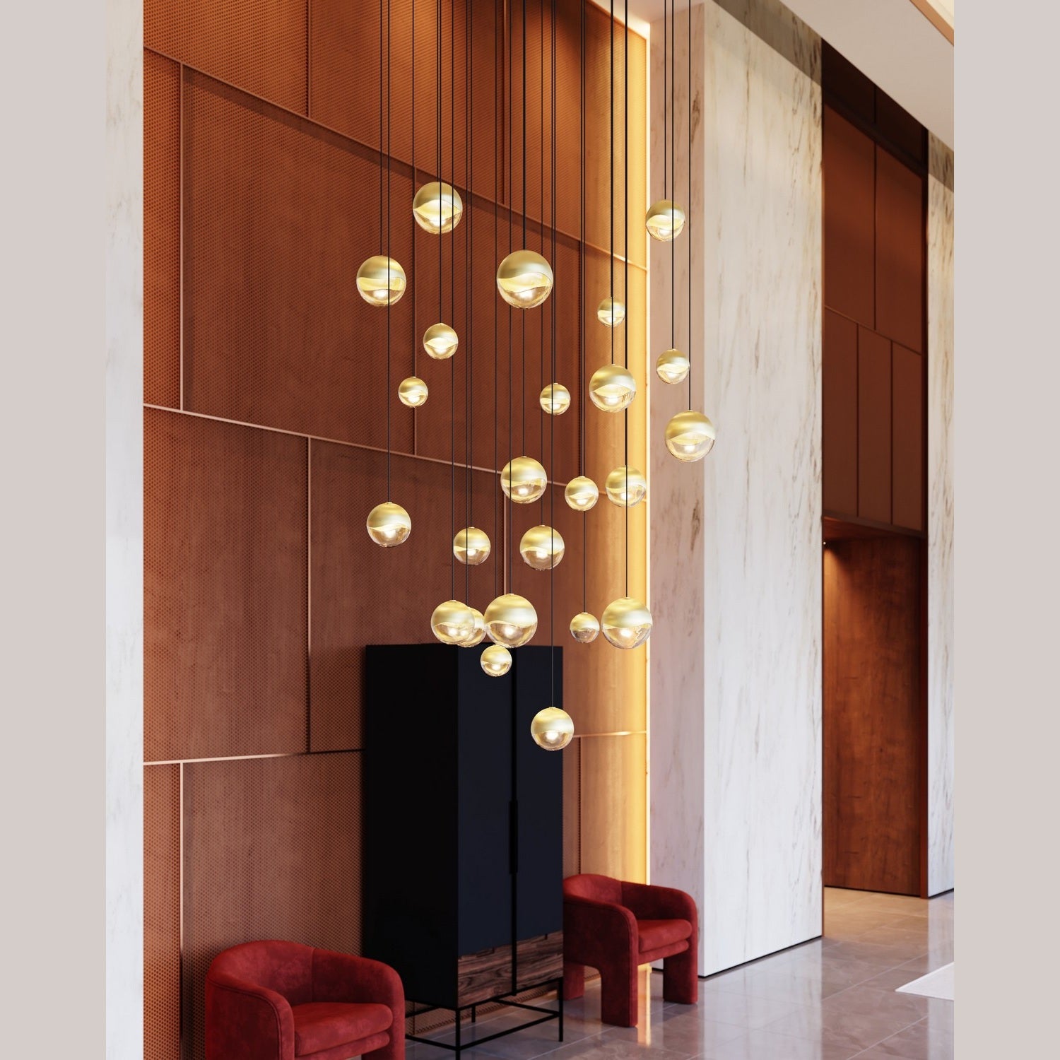 Sonneman - 2918.14-AST - LED Pendant - Grapes - Brass