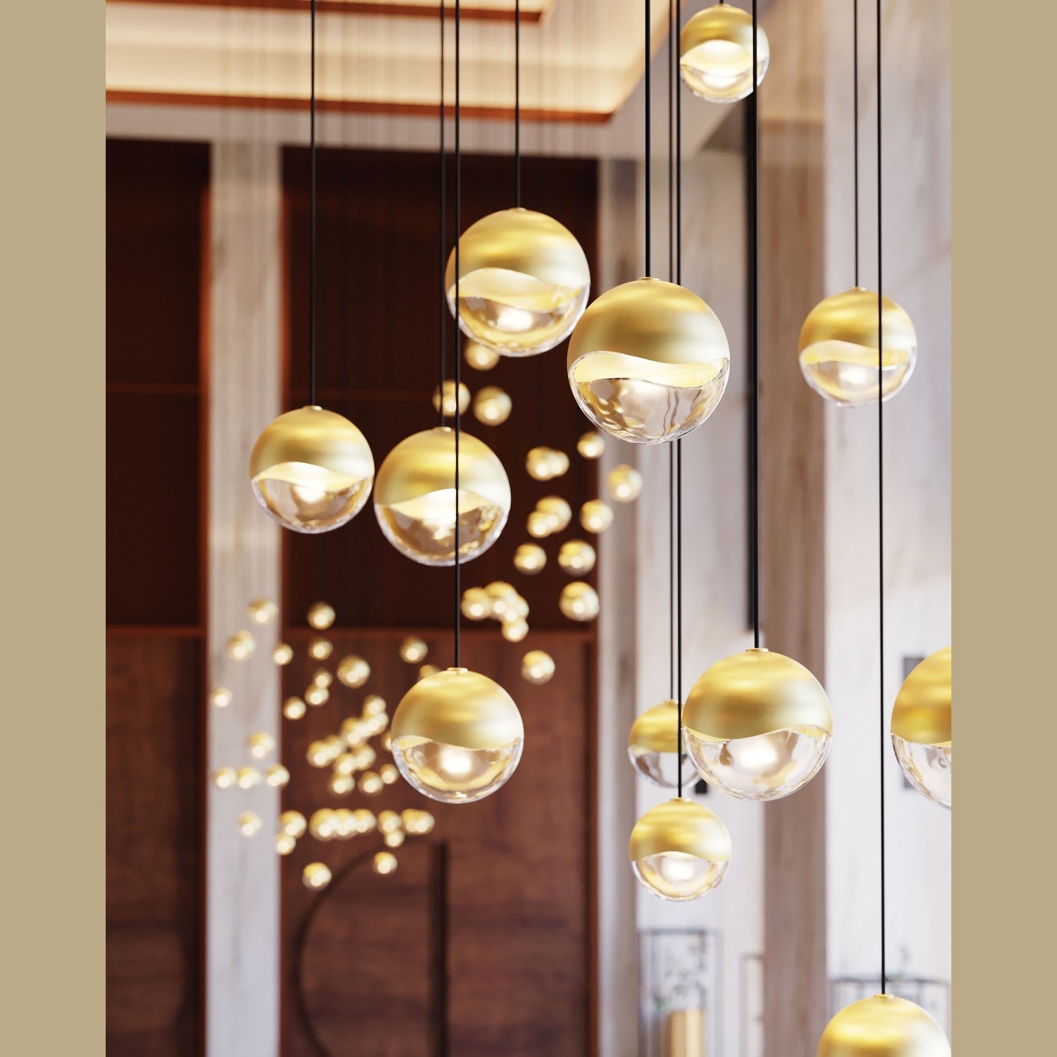 Sonneman - 2918.14-AST - LED Pendant - Grapes - Brass