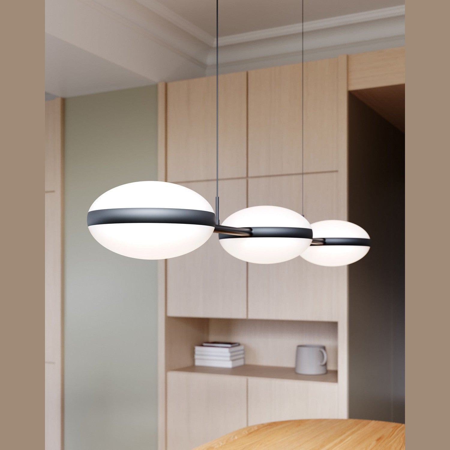 Sonneman - 3613.25 - LED Linear Pendant - Pillows - Satin Black