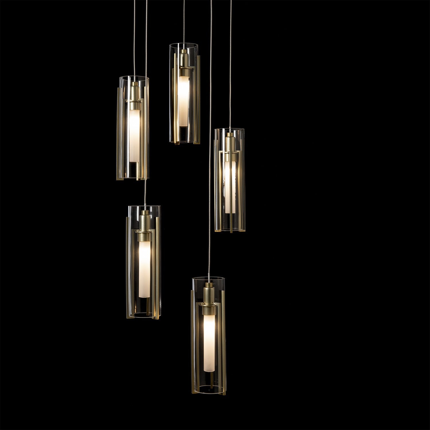 Hubbardton Forge - 131124-SKT-STND-86-ZM0065 - LED Pendant - Exos Glass - Modern Brass