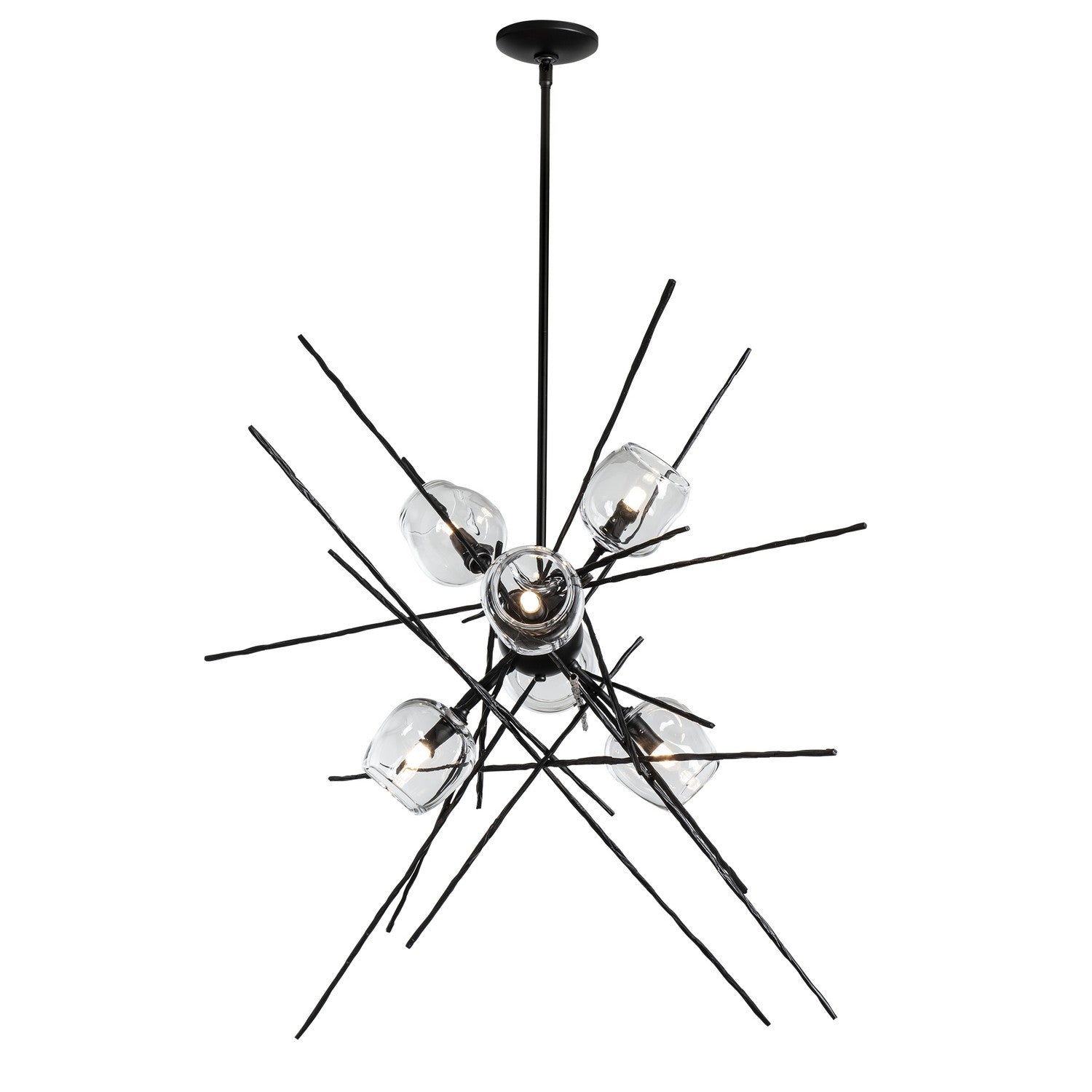 Hubbardton Forge - 131590-SKT-MULT-10-ZM0709 - Six Light Pendant - Griffin - Black