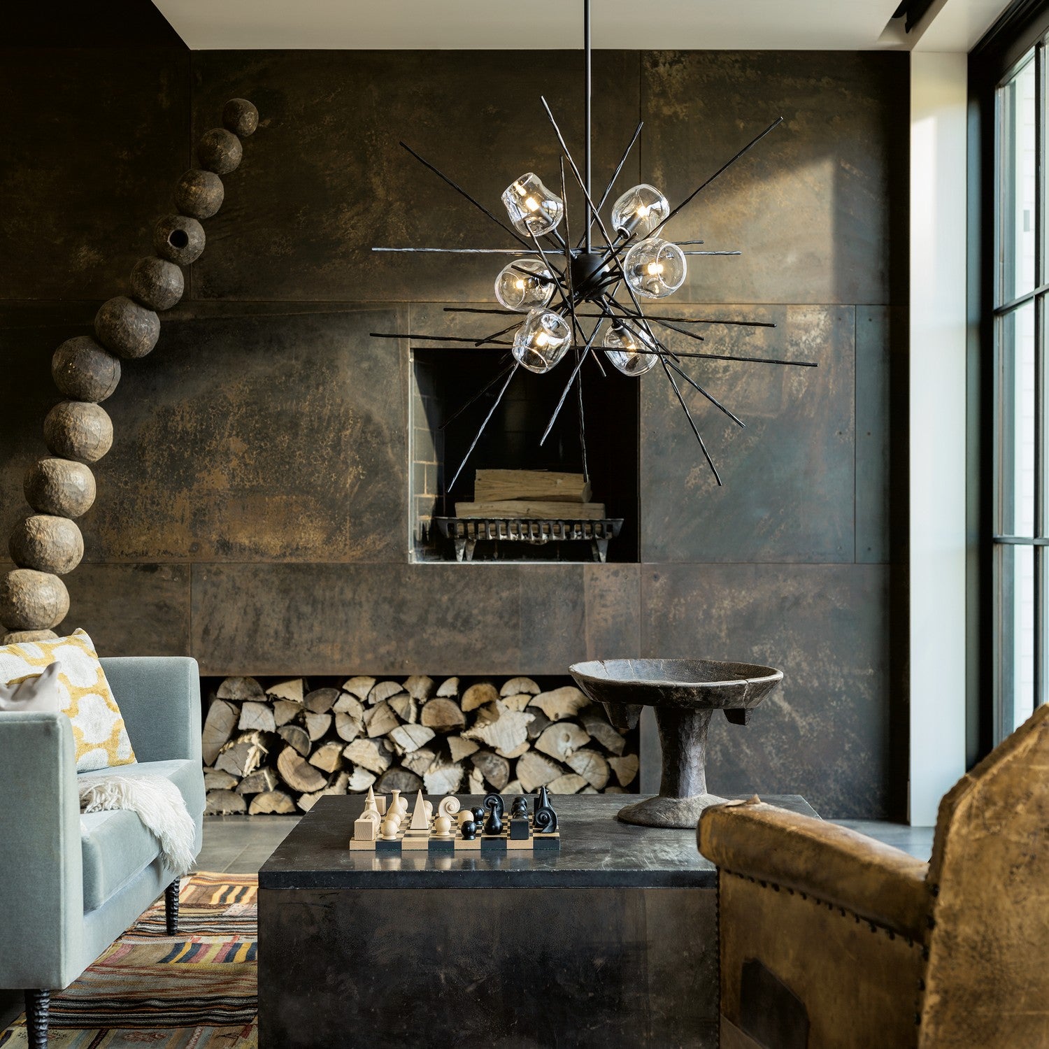 Hubbardton Forge - 131590-SKT-MULT-10-ZM0709 - Six Light Pendant - Griffin - Black