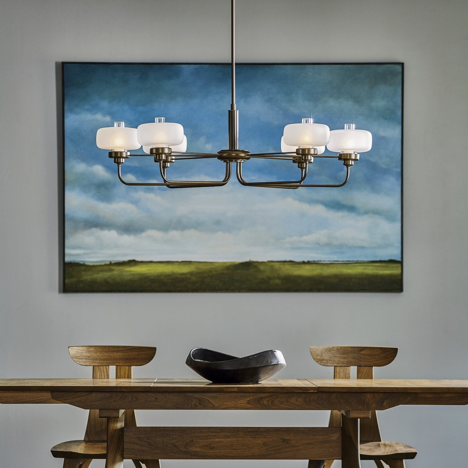 Hubbardton Forge - 137840-SKT-MULT-05-WC0593 - Six Light Pendant - Nola - Bronze