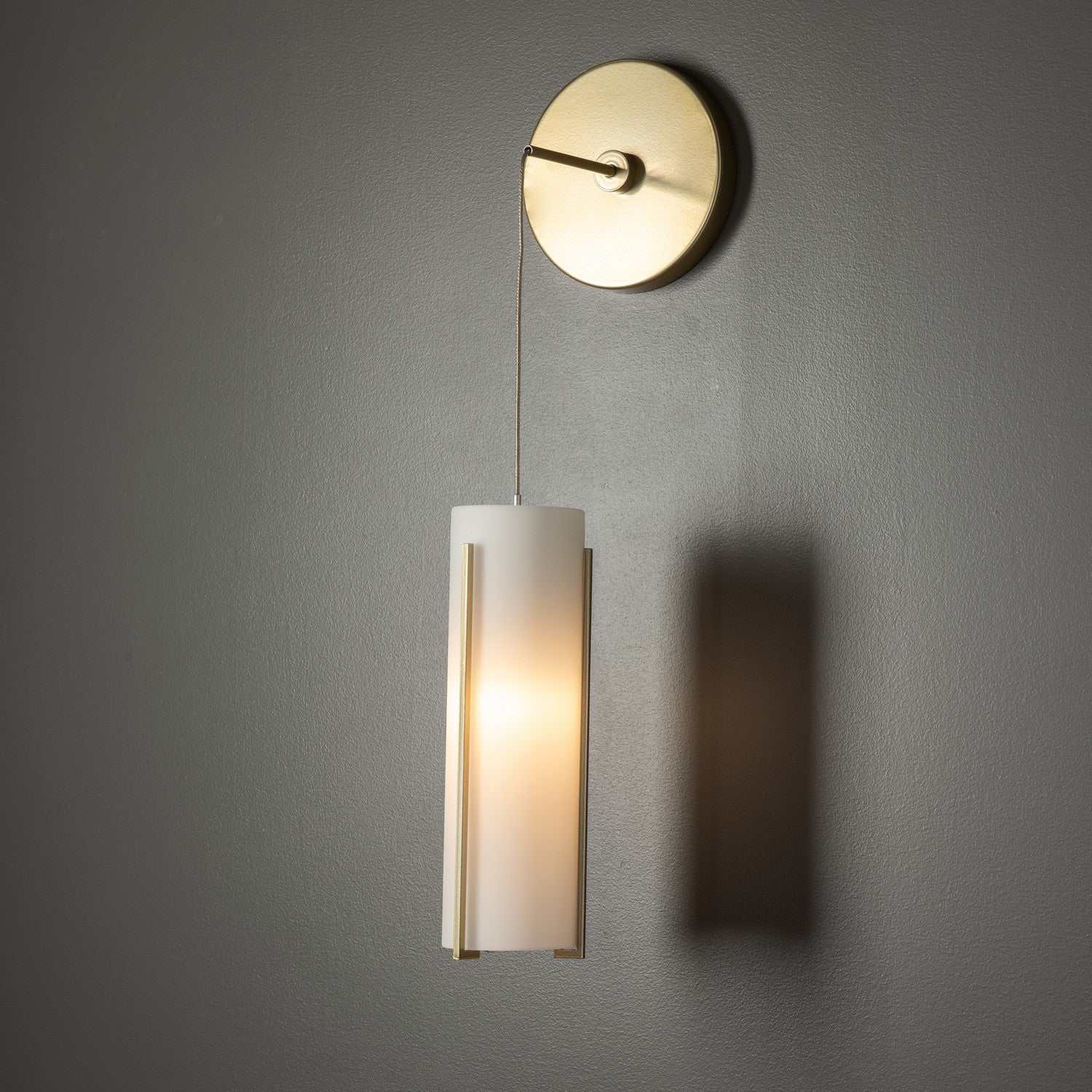 Hubbardton Forge - 201394-SKT-86-GG0065 - LED Wall Sconce - Exos Glass - Modern Brass