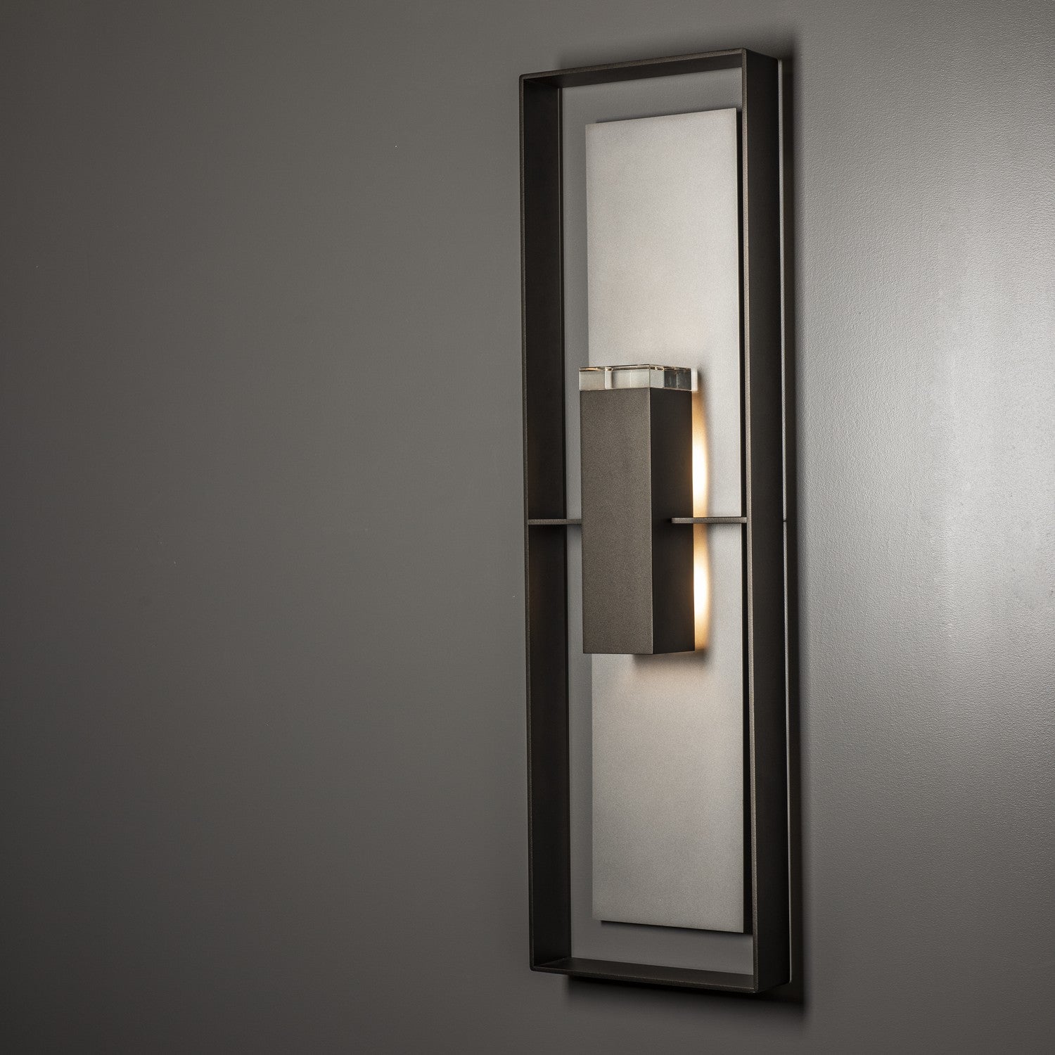 Hubbardton Forge - 302608-SKT-14-78-ZM0736 - Two Light Outdoor Wall Sconce - Shadow Box - Coastal Oil Rubbed Bronze